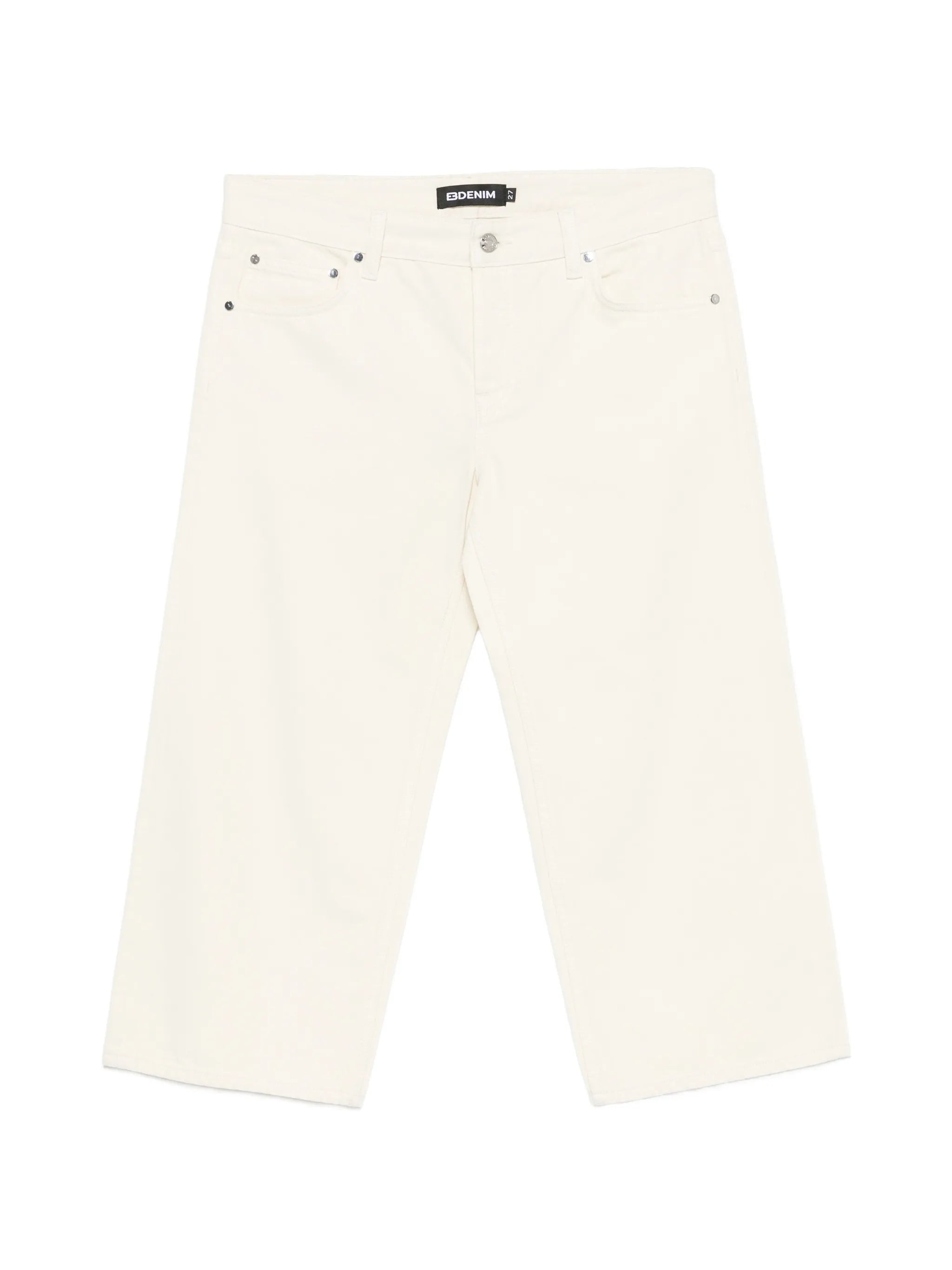 low-rise baggy capri bone