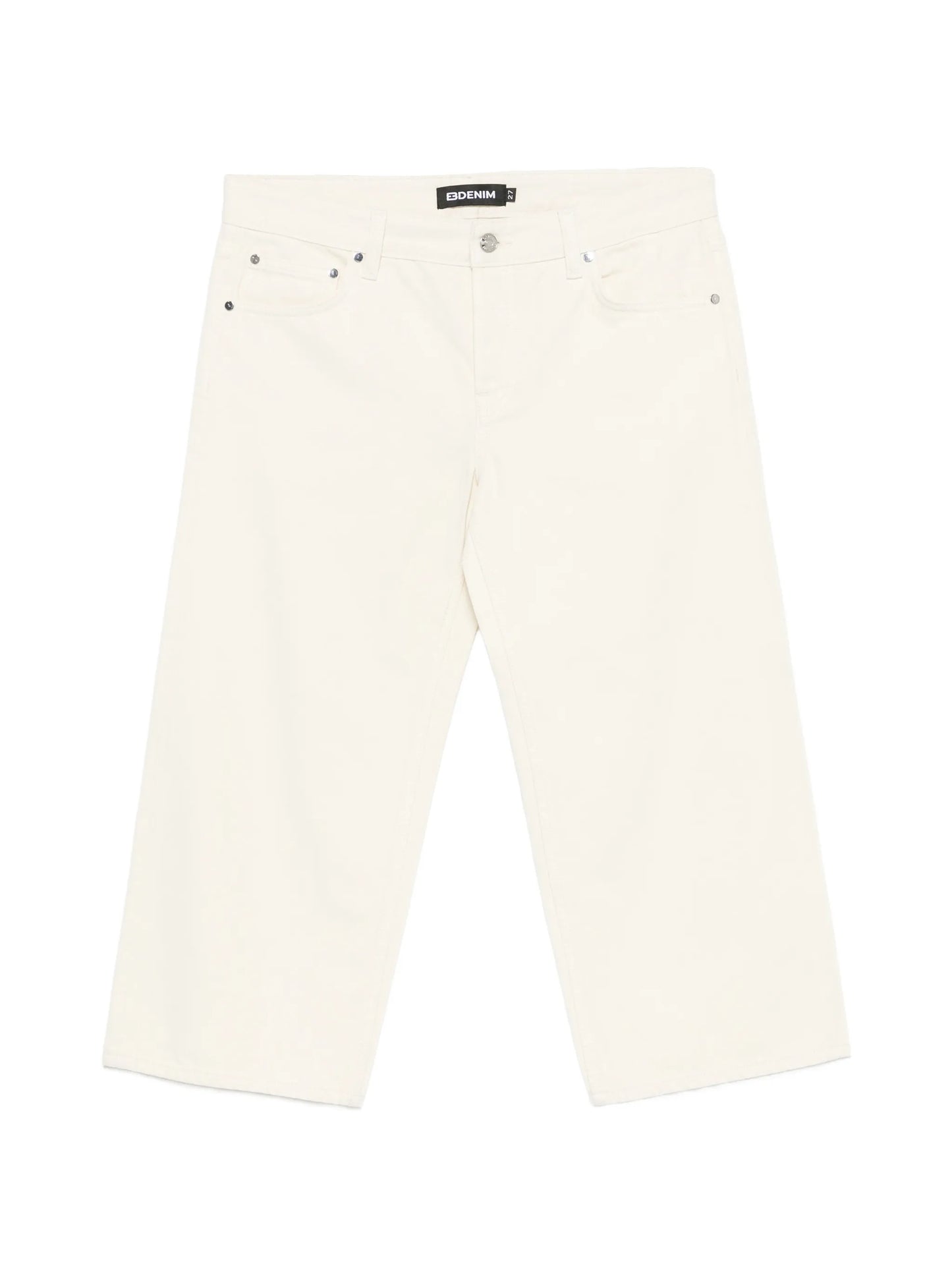 low-rise baggy capri bone