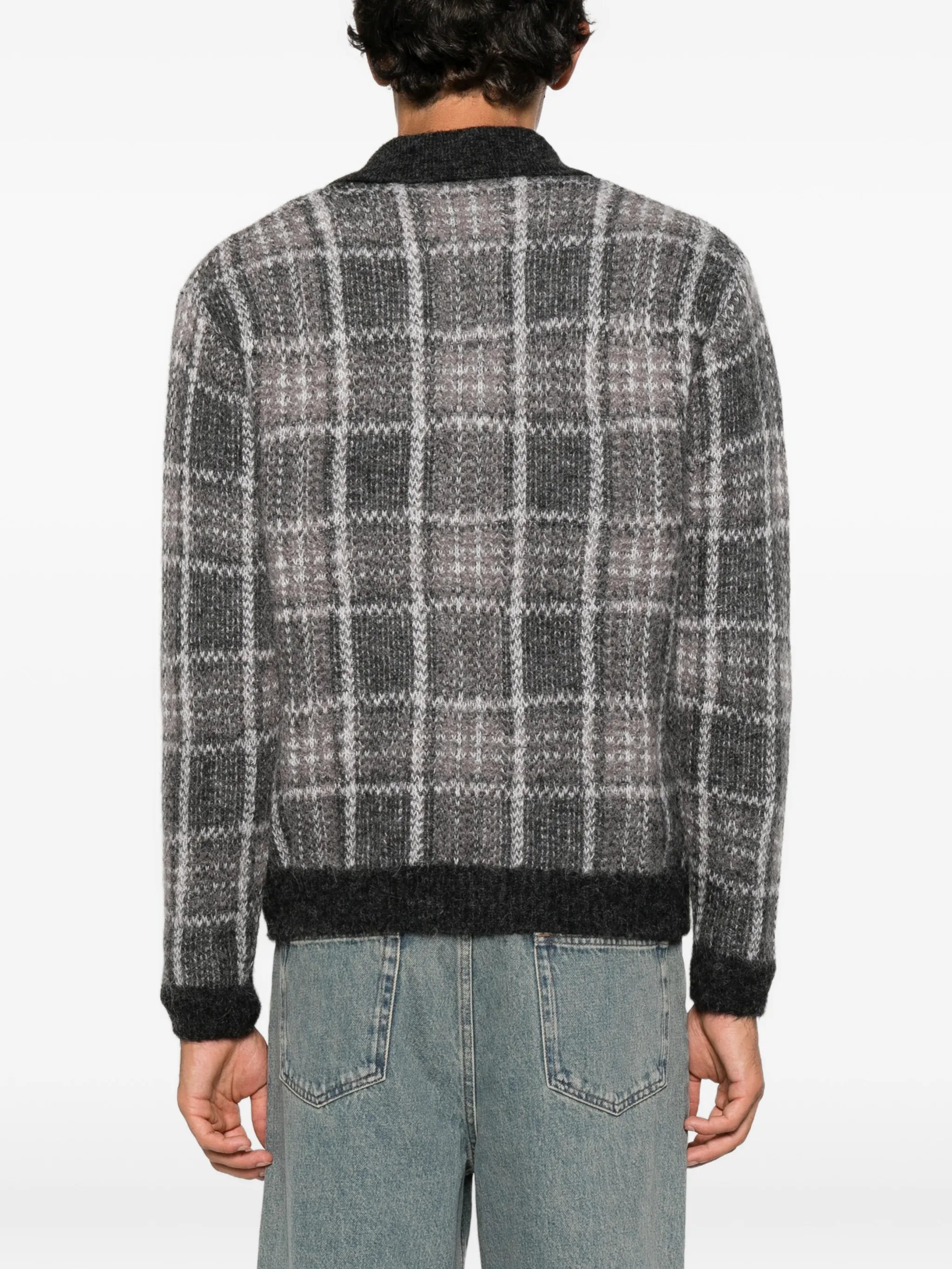 check cardigan