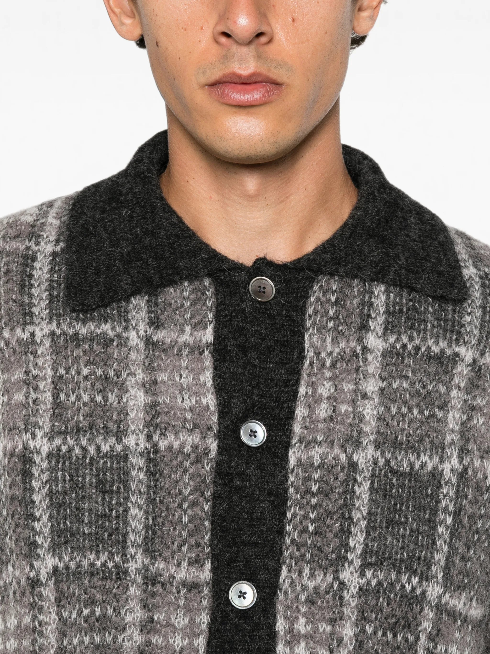 check cardigan
