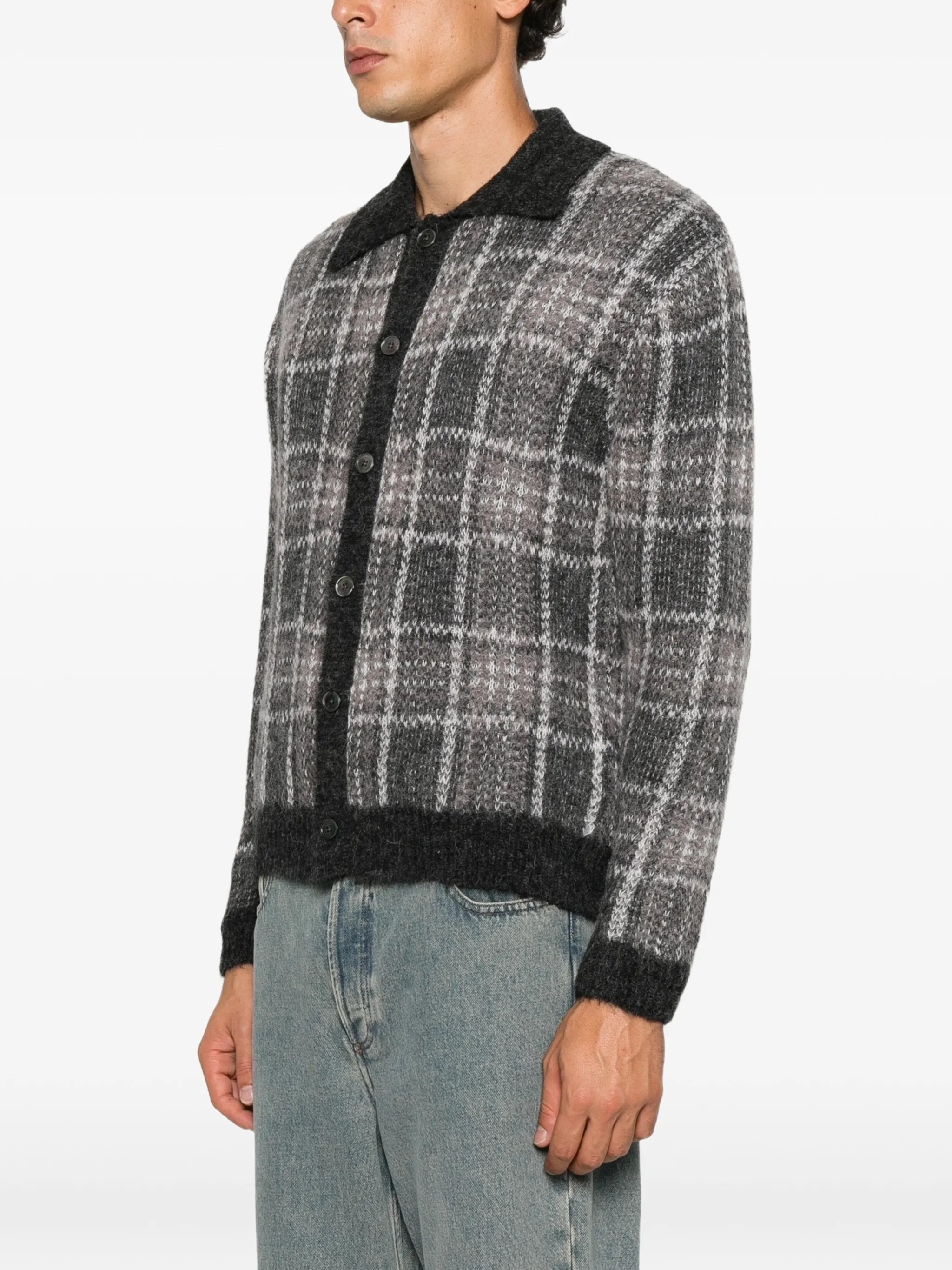 check cardigan