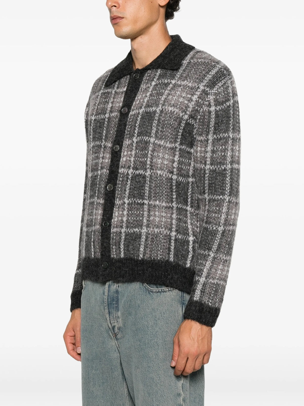 check cardigan