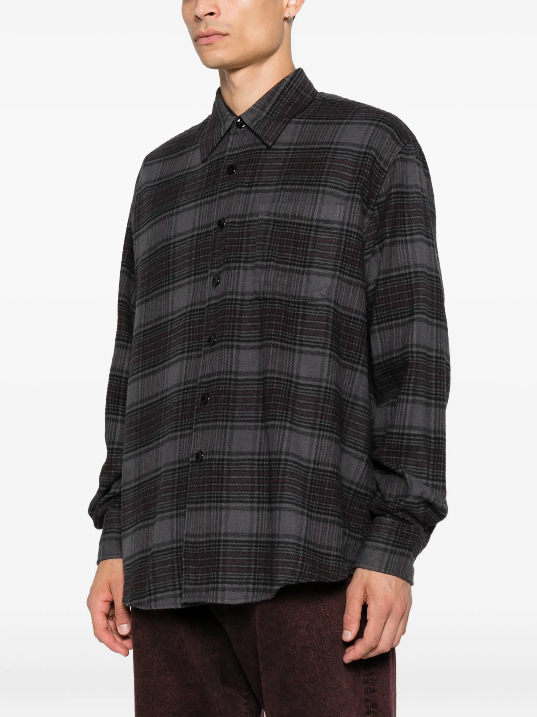 Above check flannel shirt