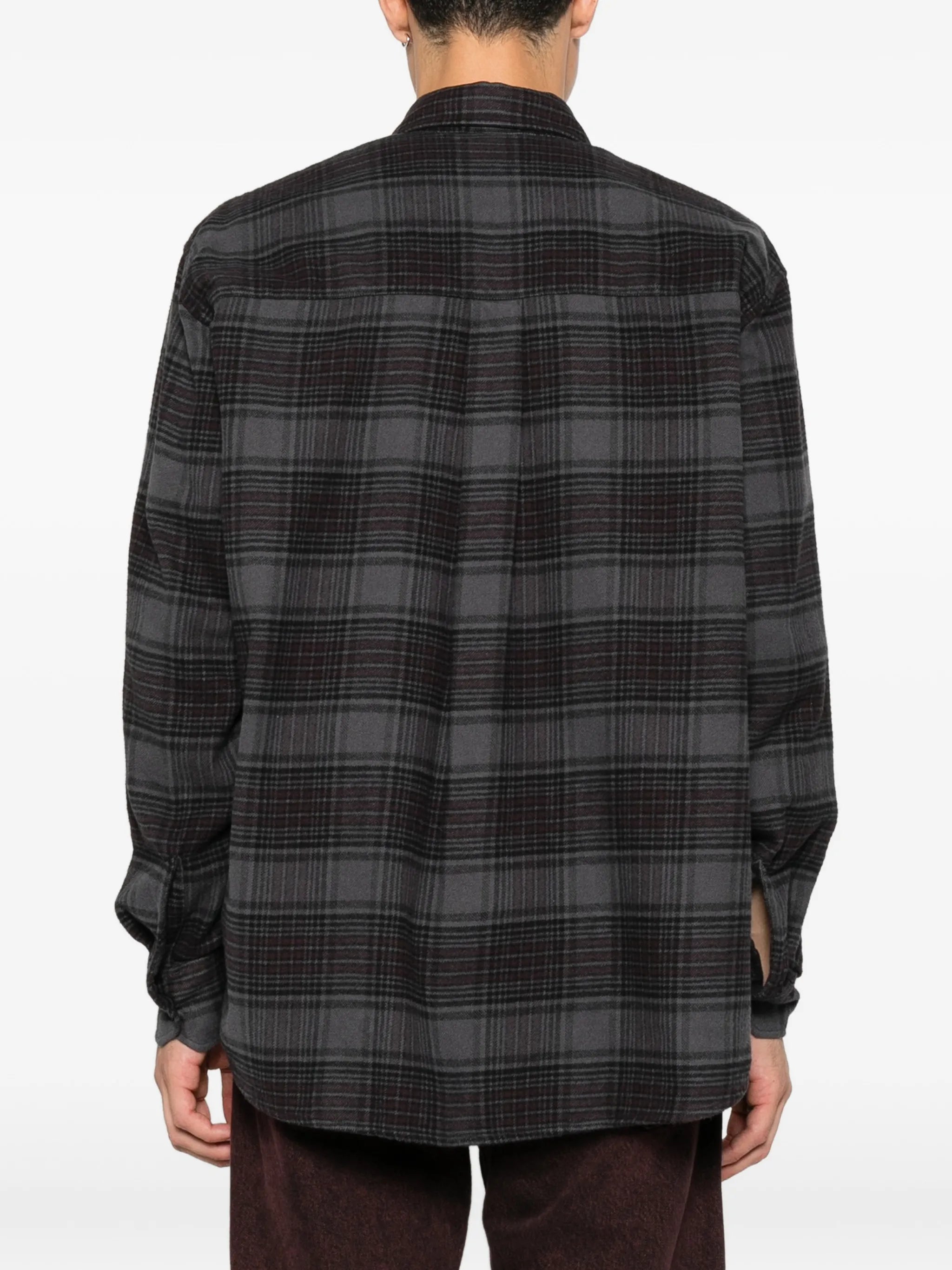 Above checked shirt
