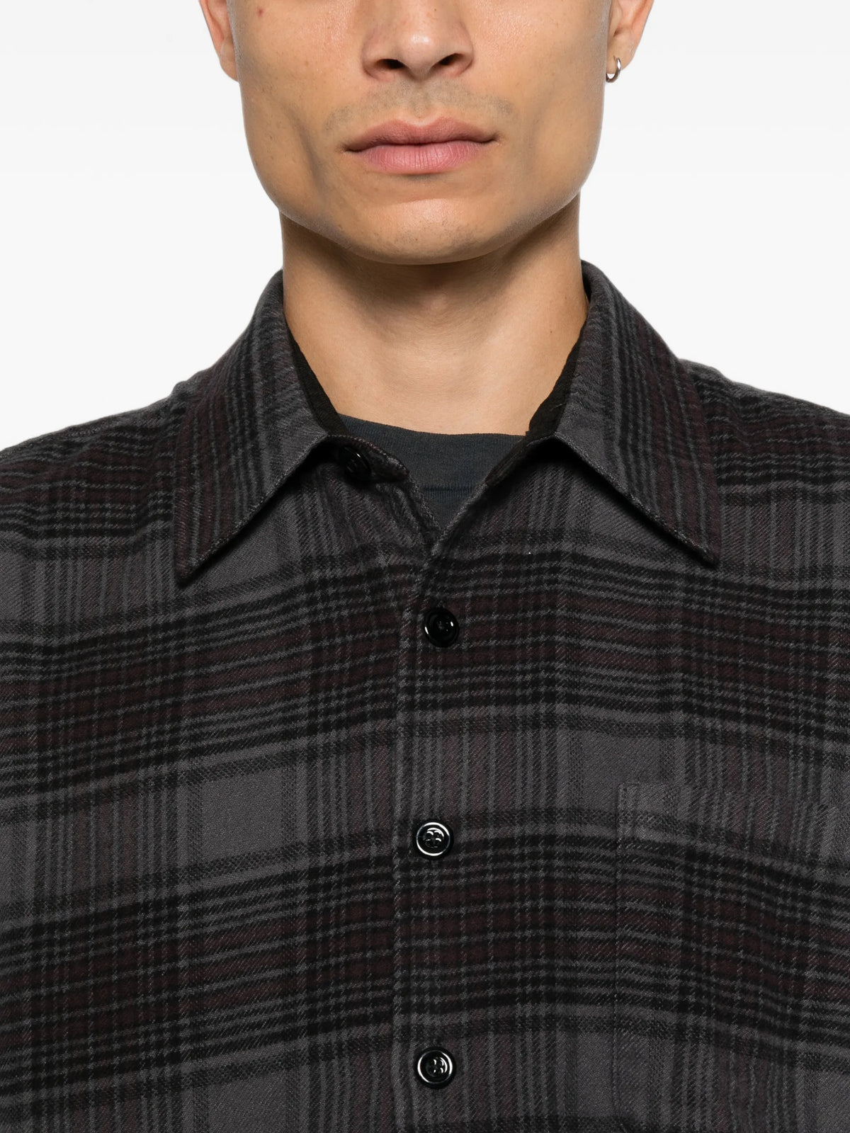 Above check flannel shirt