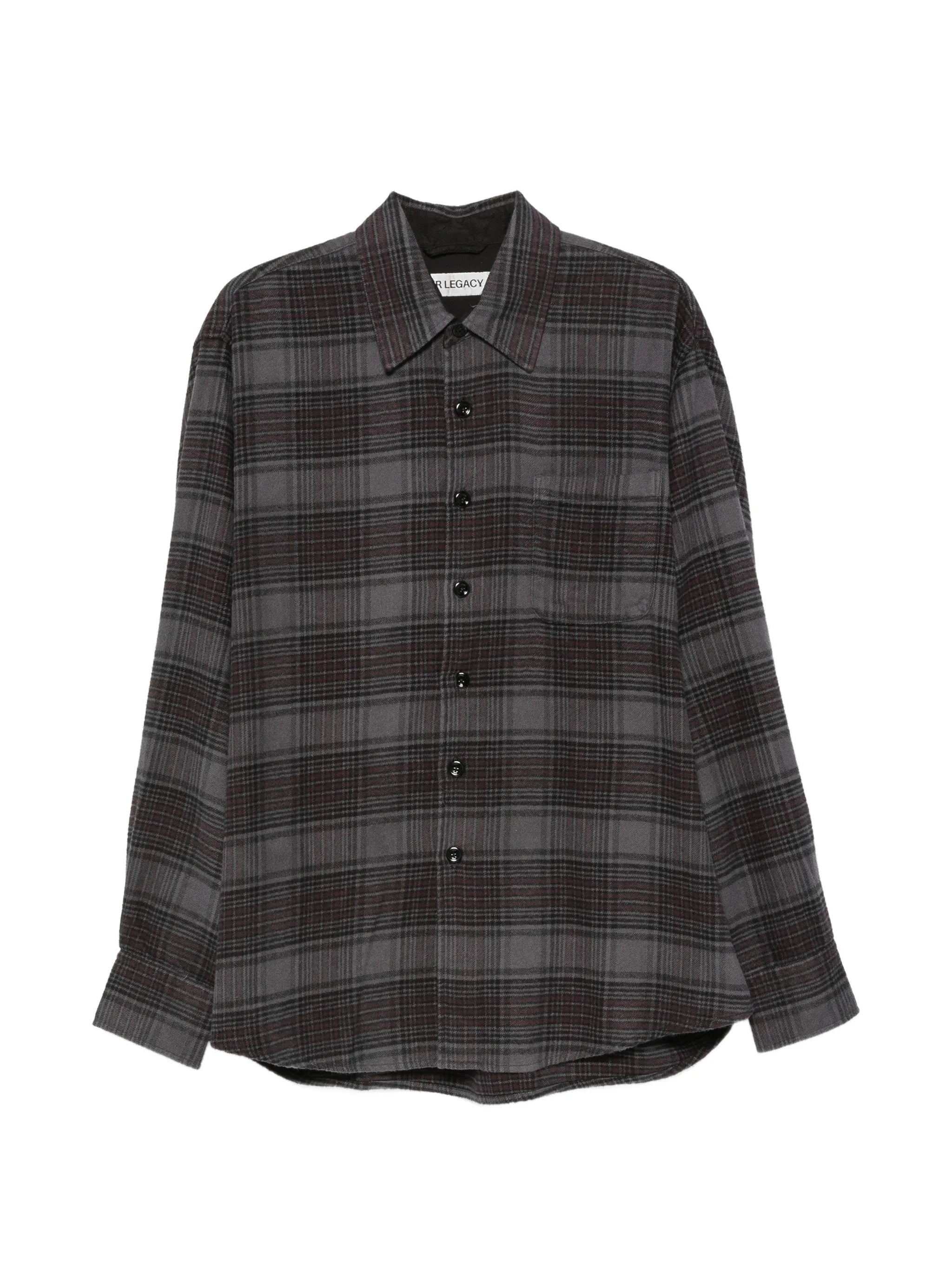 Above check flannel shirt