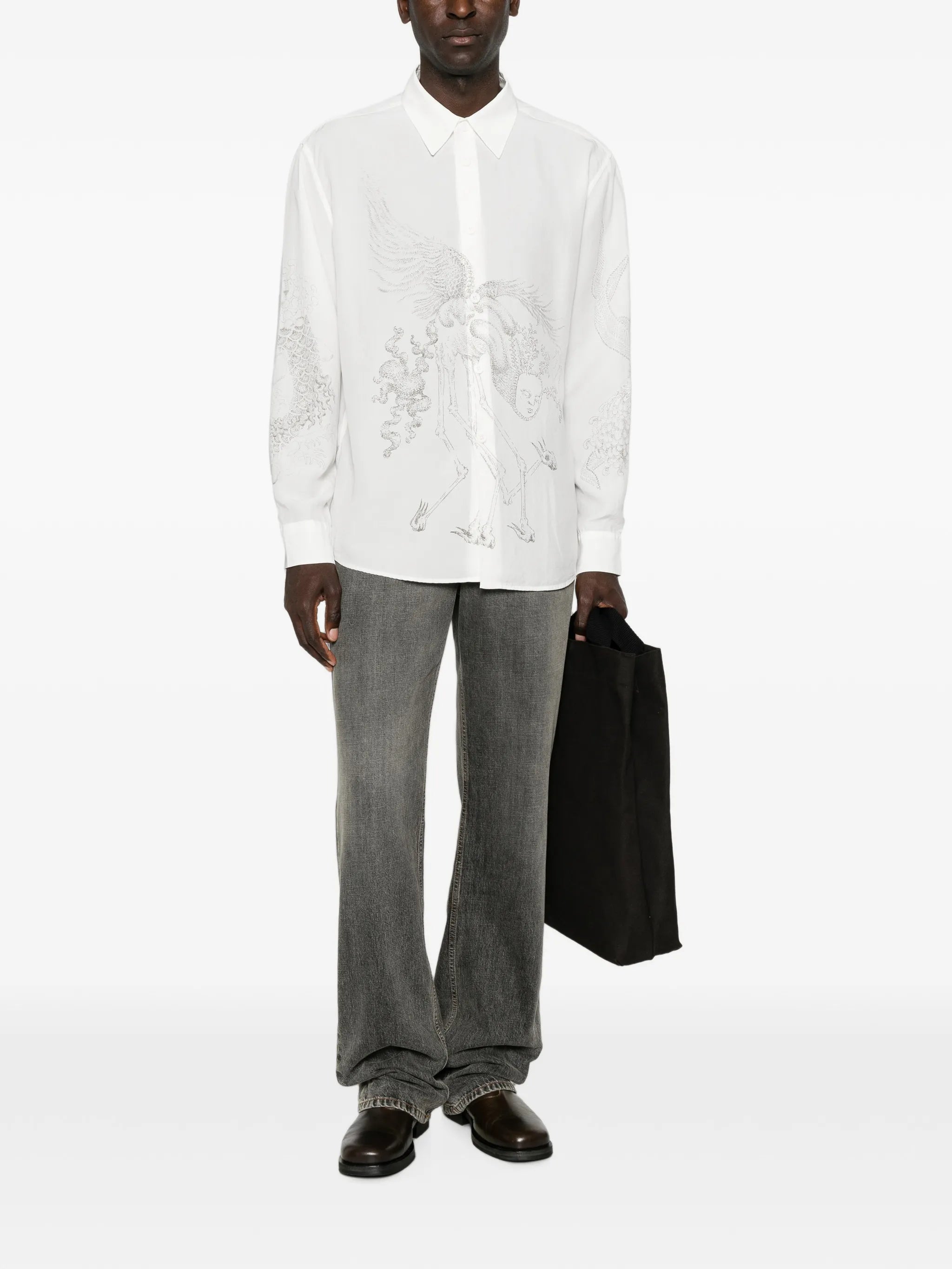 Beyond shirt with pointillism Allegory print