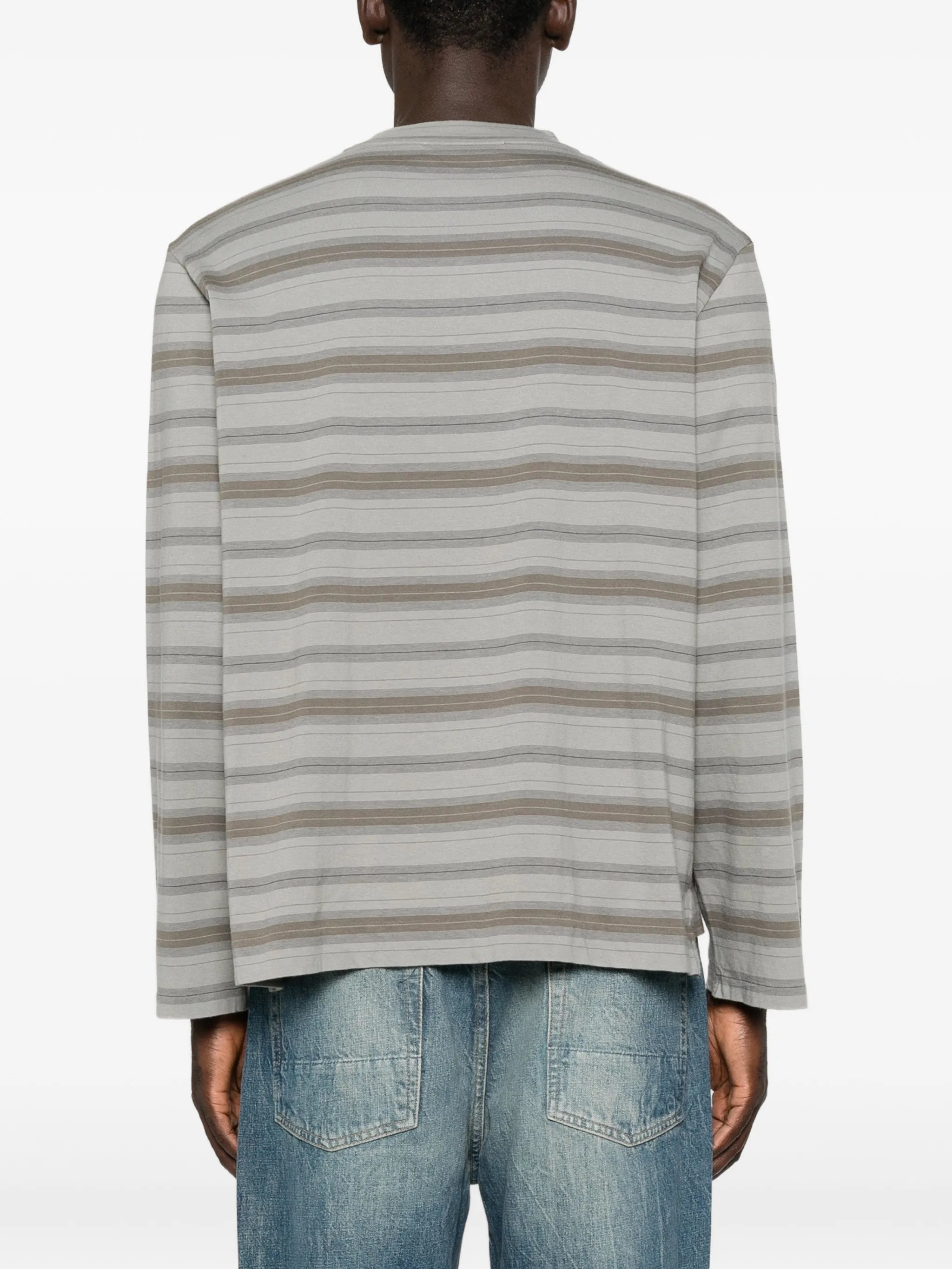Box striped long-sleeve T-shirt
