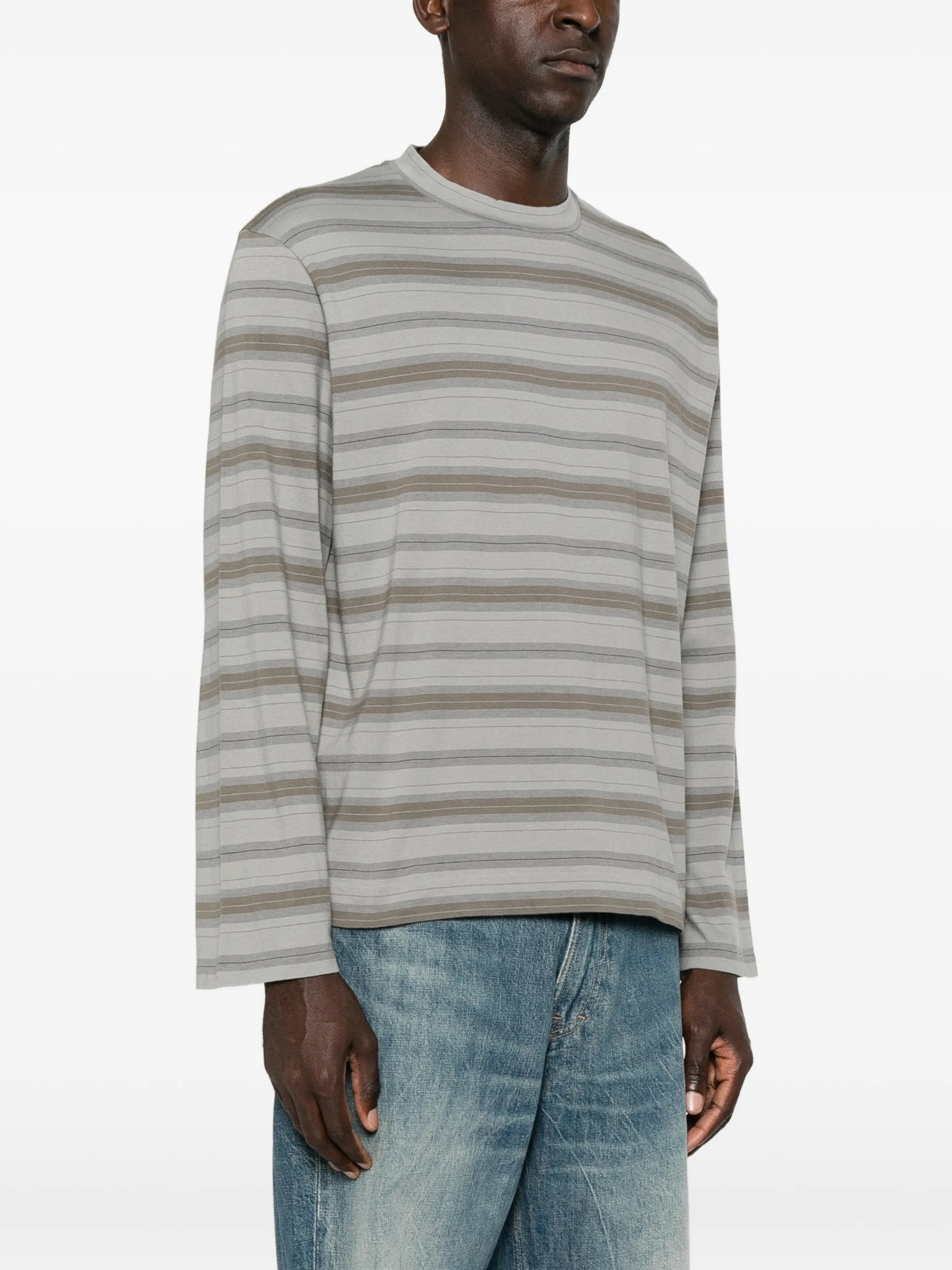 Box striped long-sleeve T-shirt