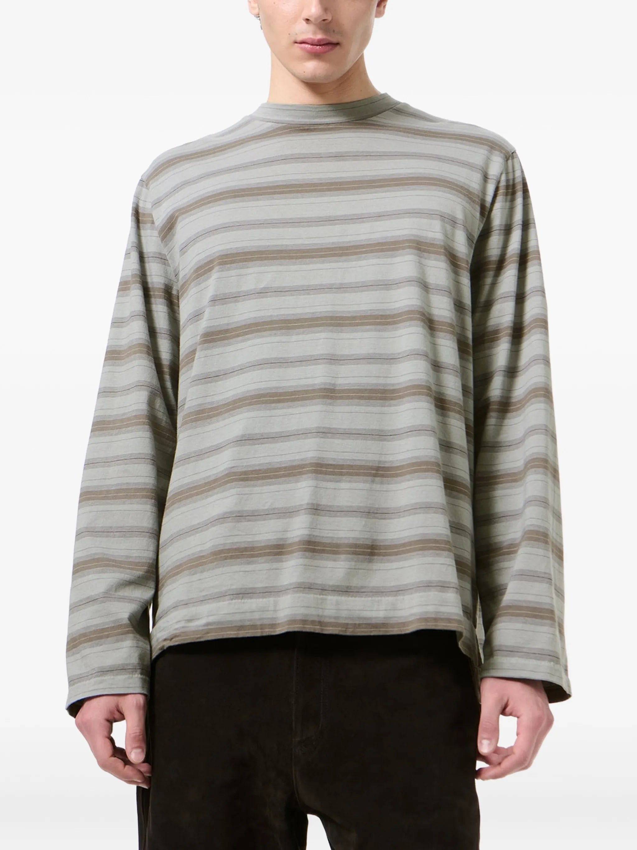 Box striped long-sleeve T-shirt