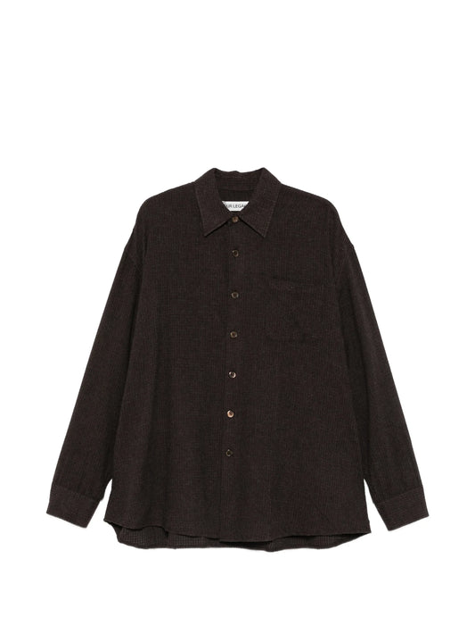 Borrowed checked shirt