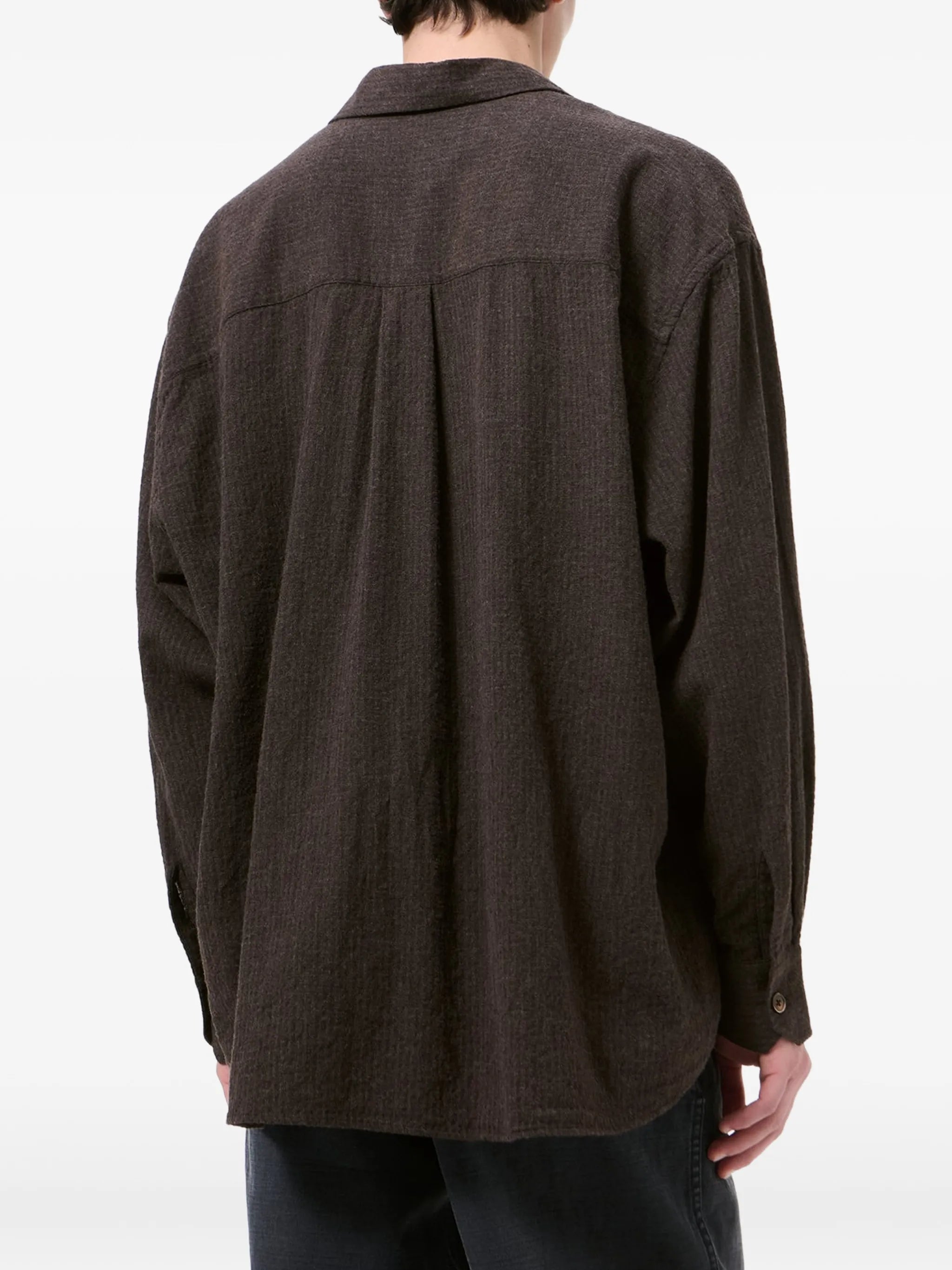 Borrowed checked shirt