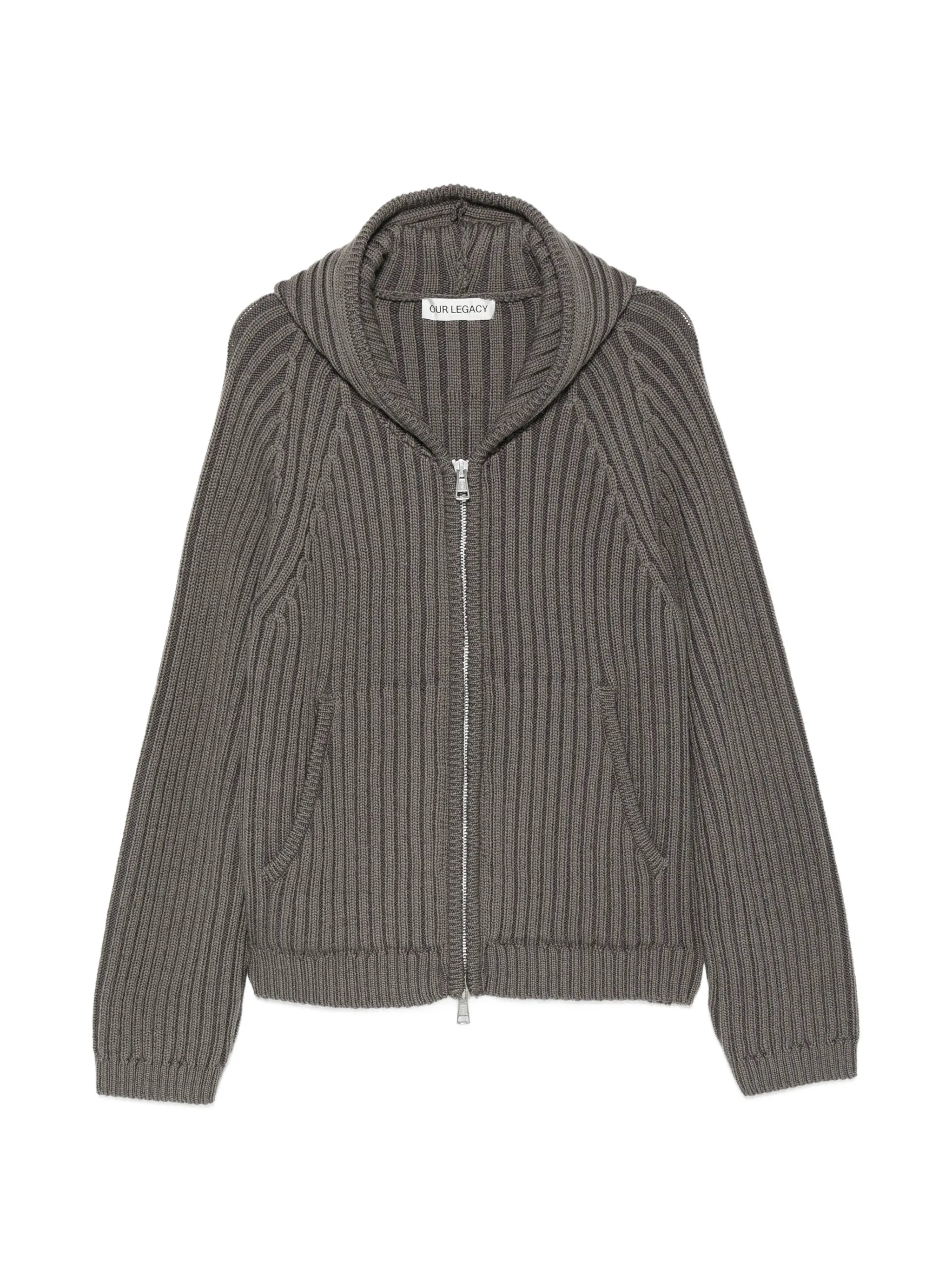 Level ribbed-knit hoodie