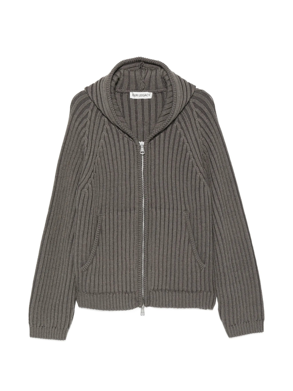 Level ribbed-knit hoodie