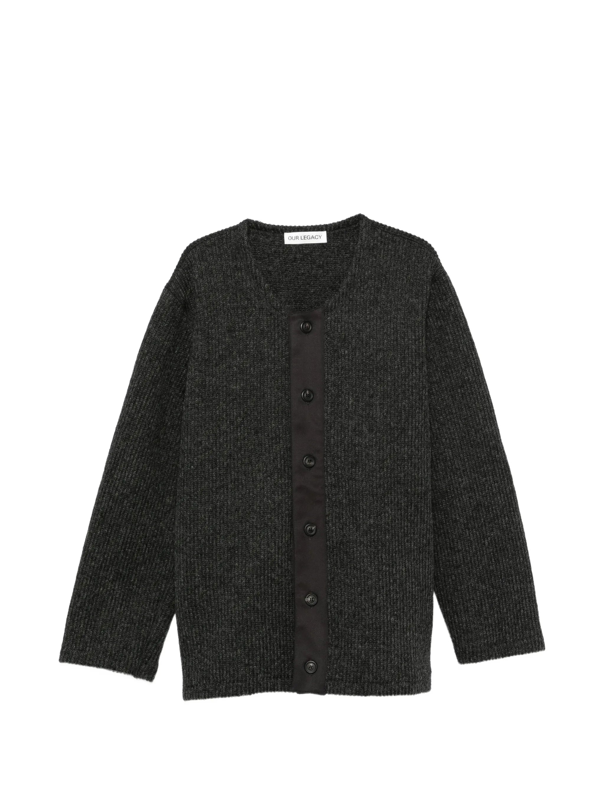pressed wool cardigan