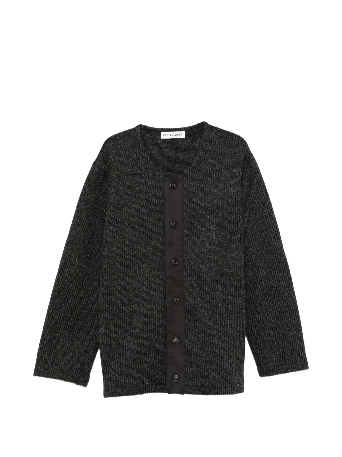 pressed wool cardigan