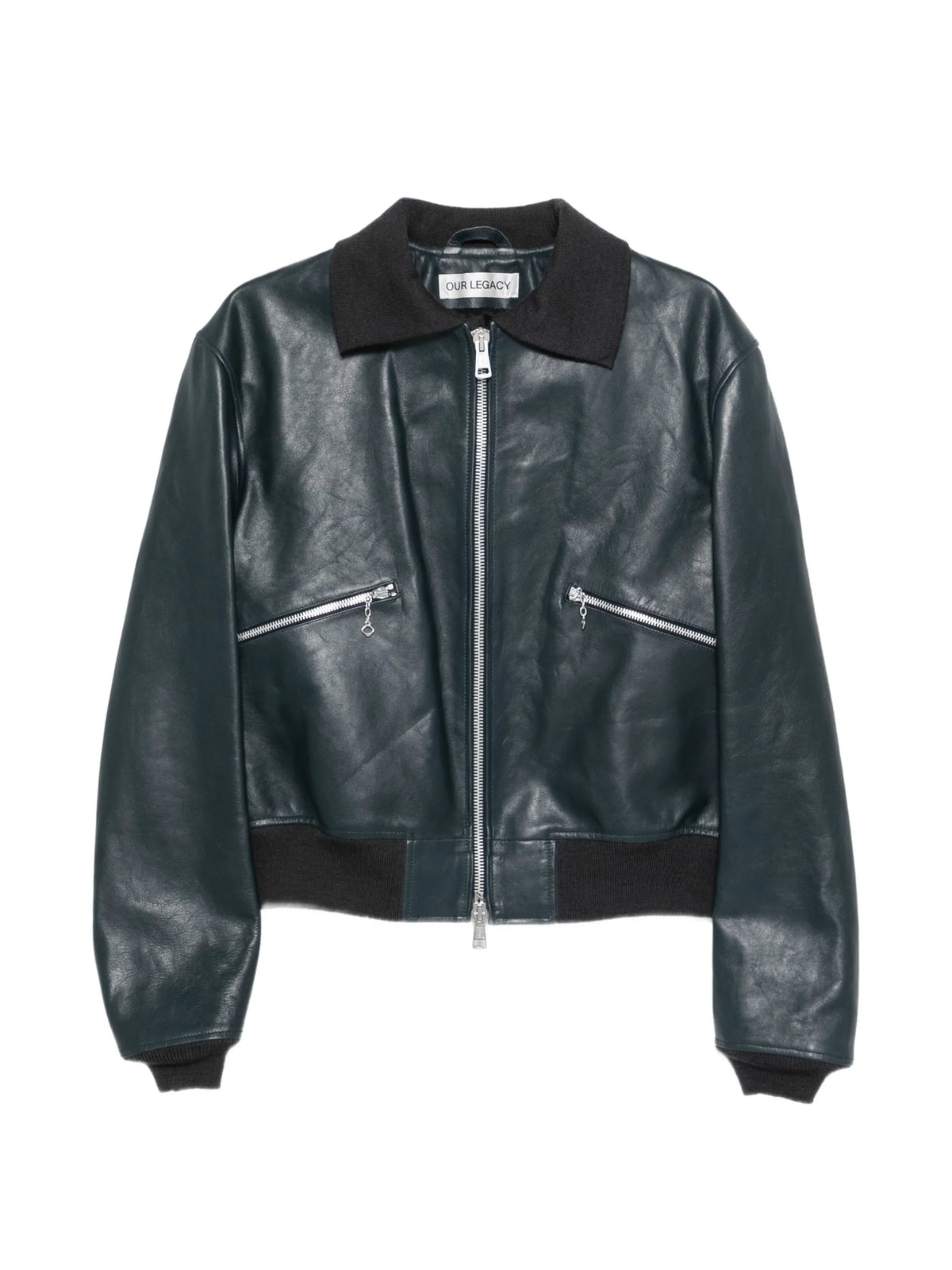 pliable leather bomber jacket