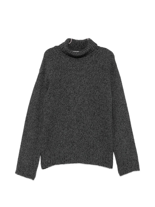 slub-twisted turtleneck sweater
