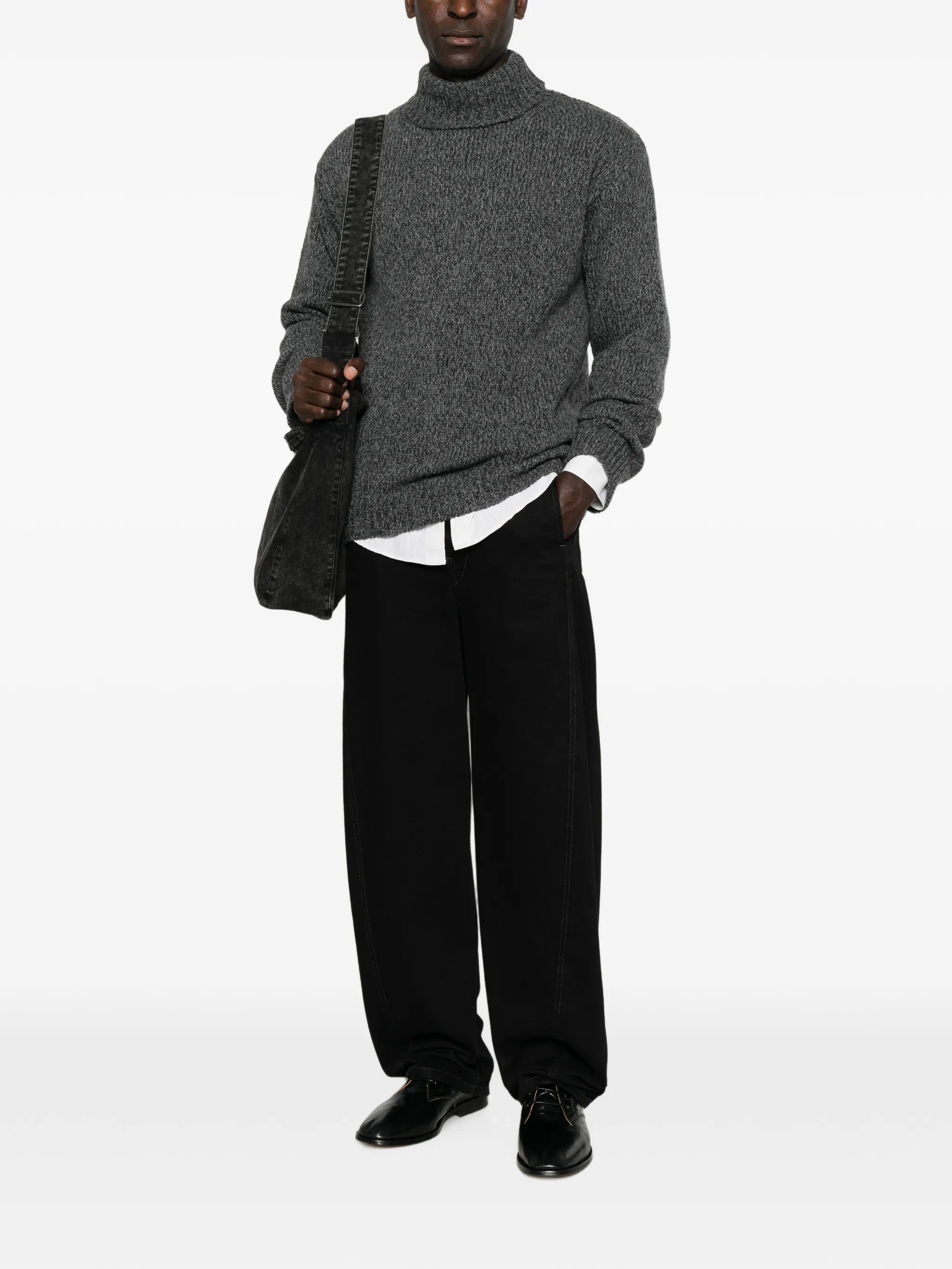 roll-neck wool sweater