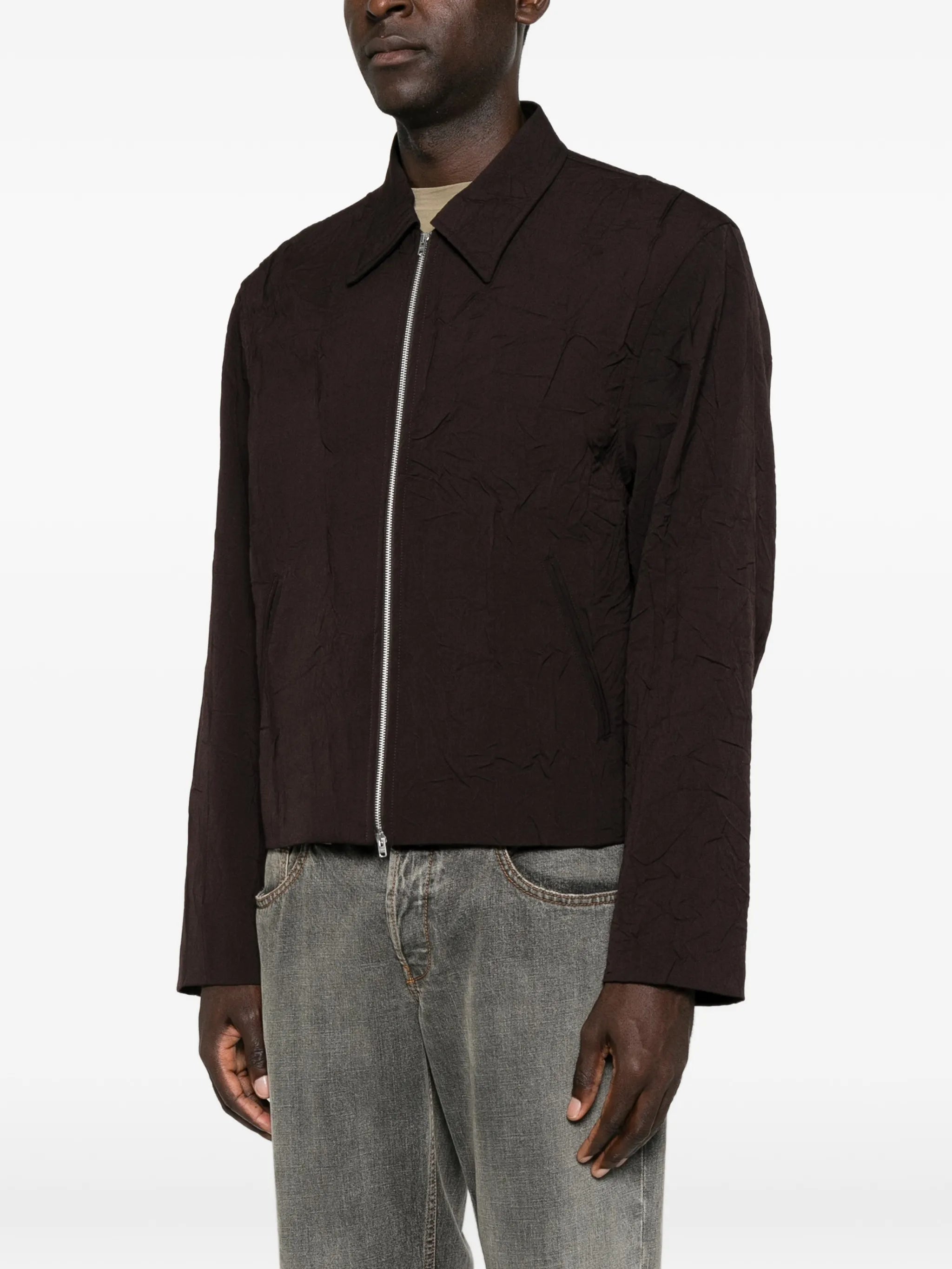 crinkled wool jacket
