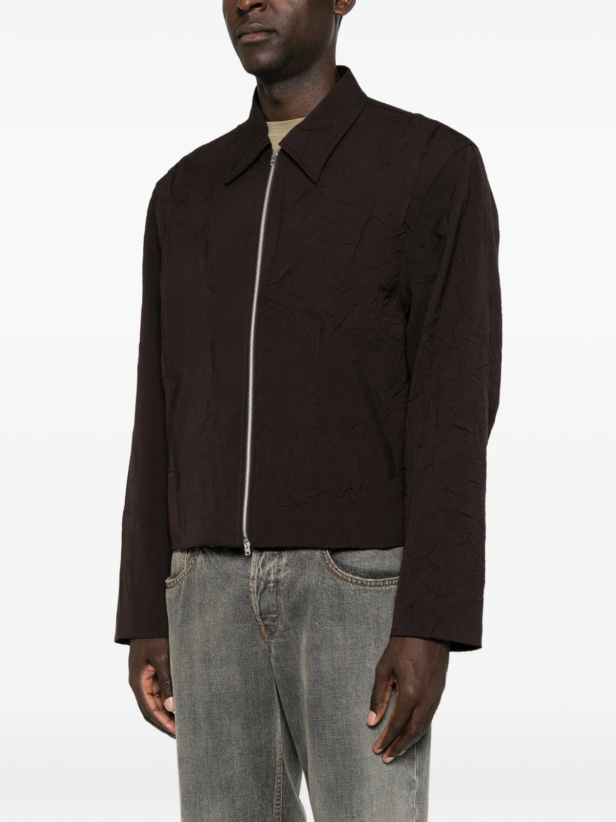 crinkled wool jacket