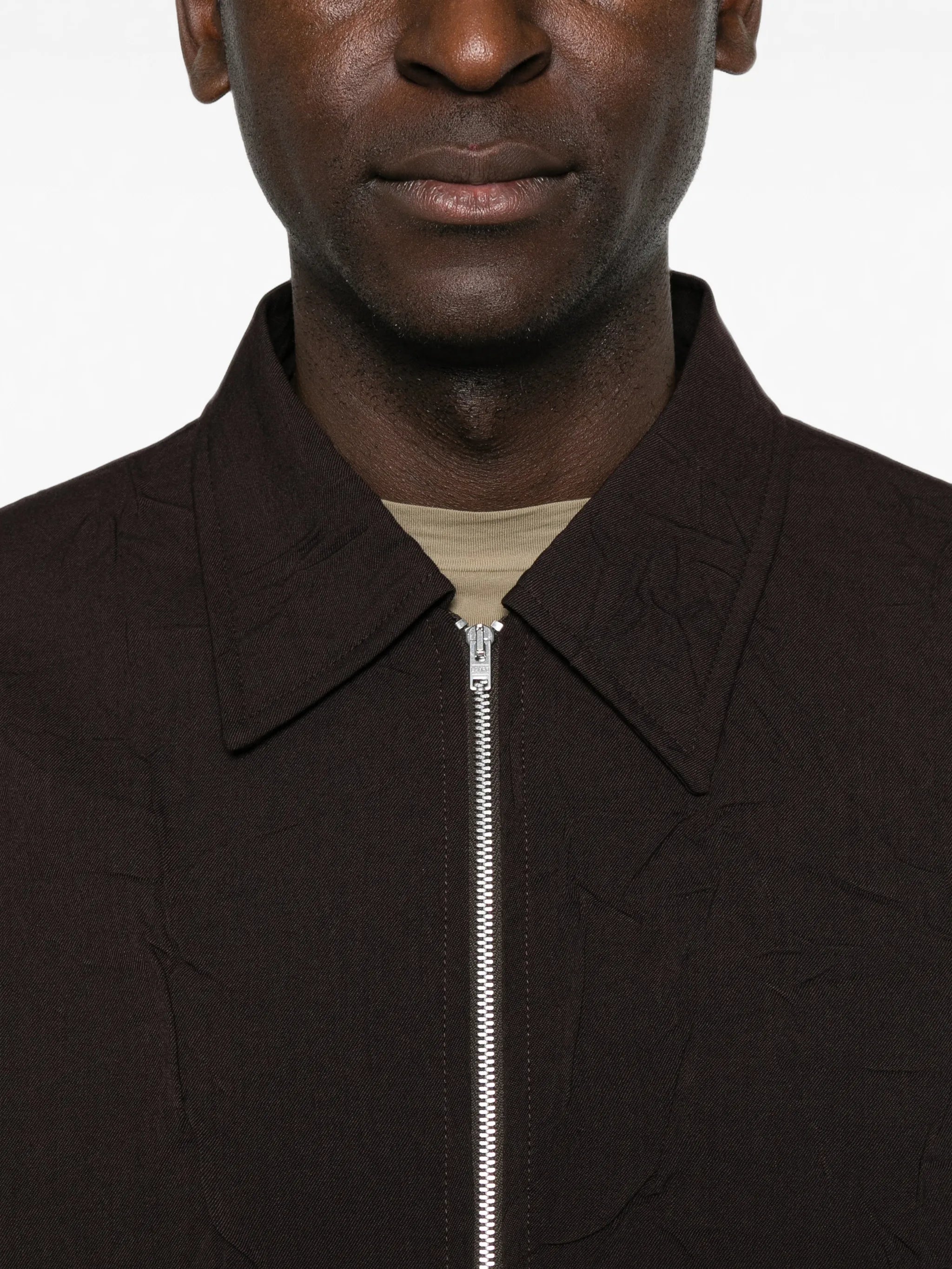 crinkled wool jacket