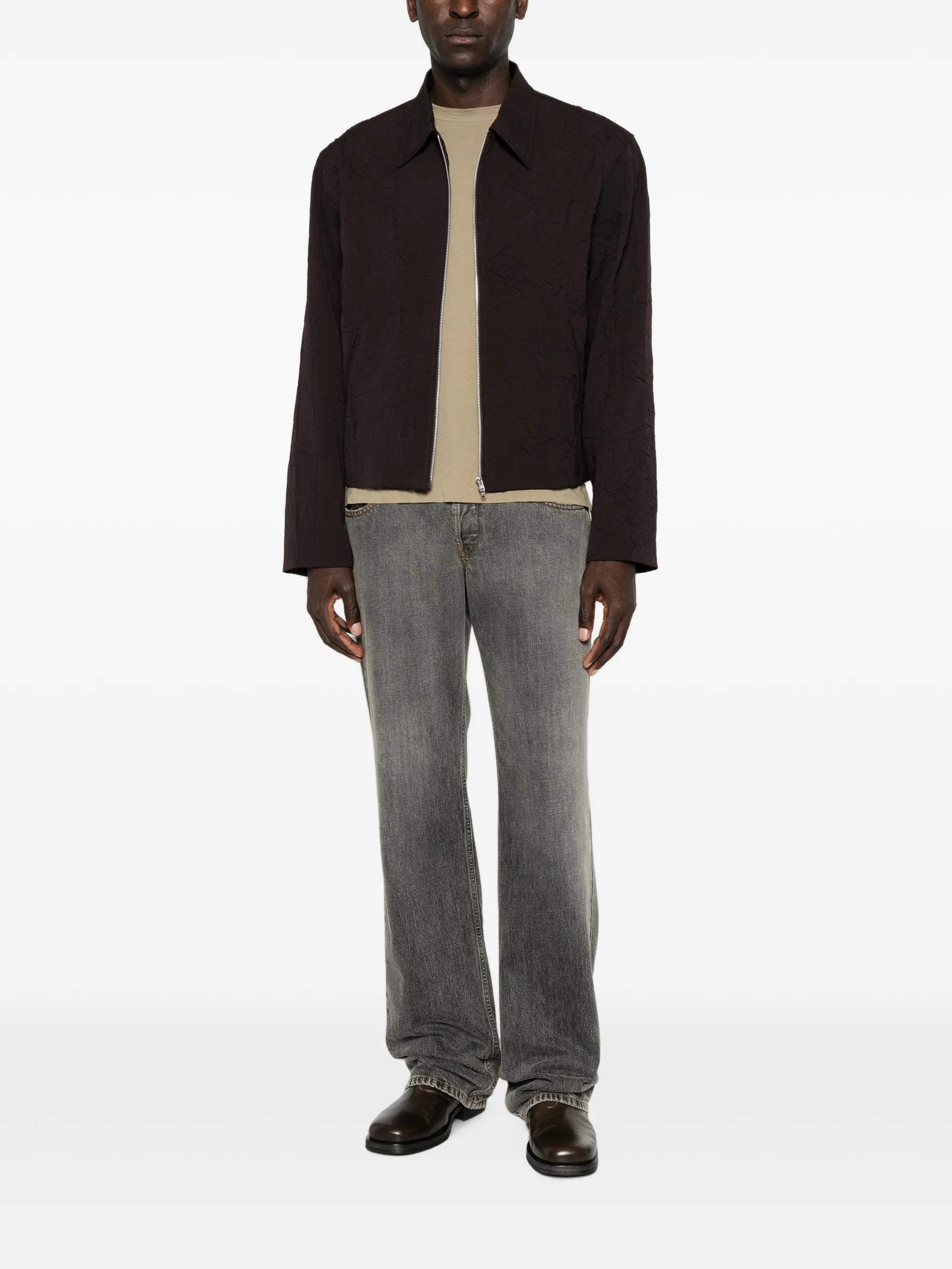 crinkled wool jacket