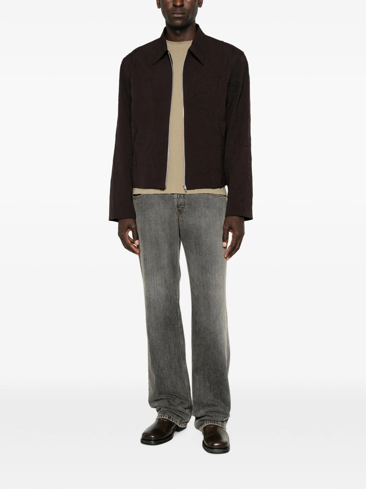 crinkled wool jacket