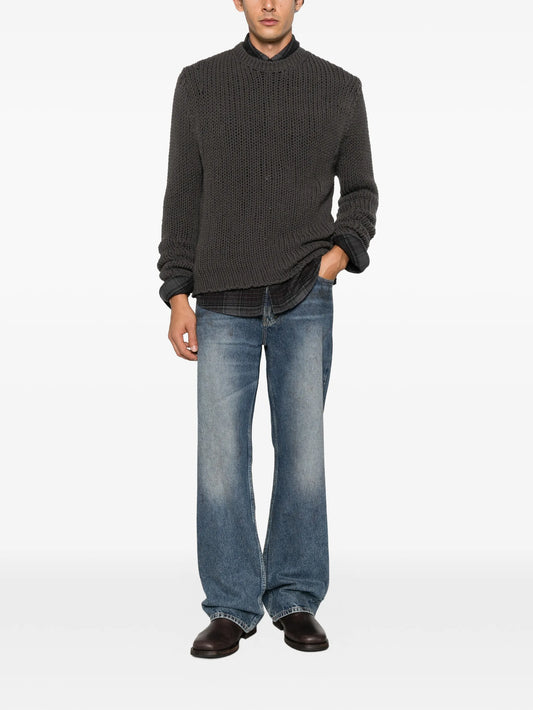 Popover chunky-knit sweater