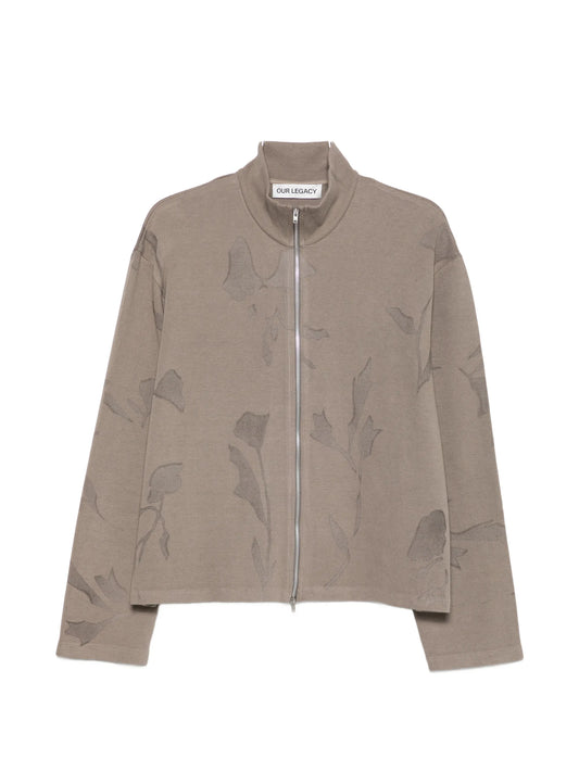 floral-print shrunken sweatshirt