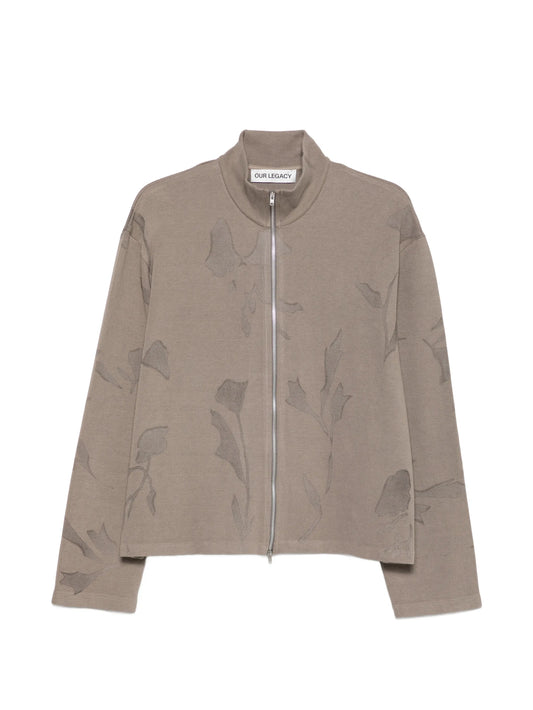 floral-print shrunken sweatshirt
