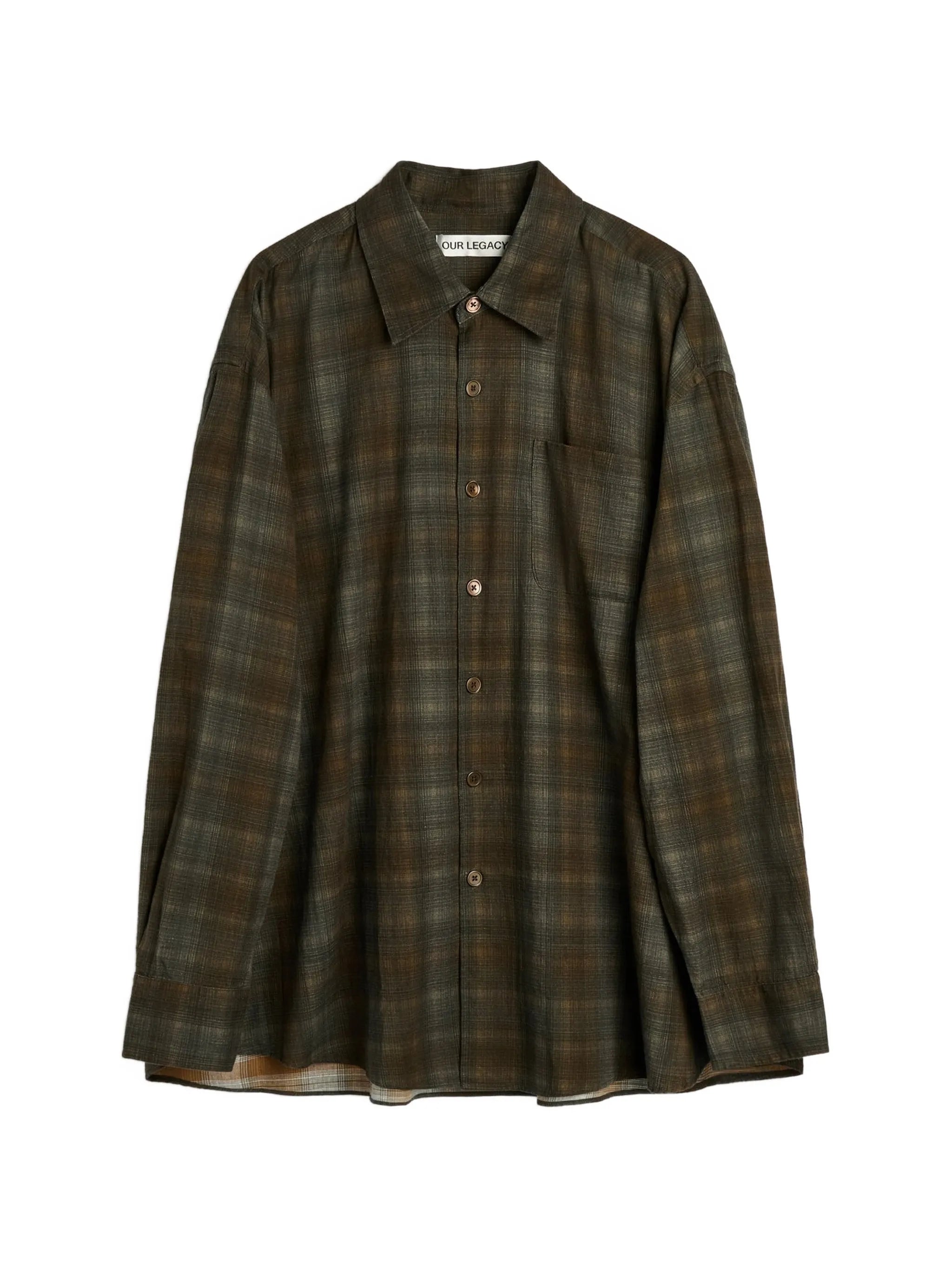 Borrowed check-print shirt