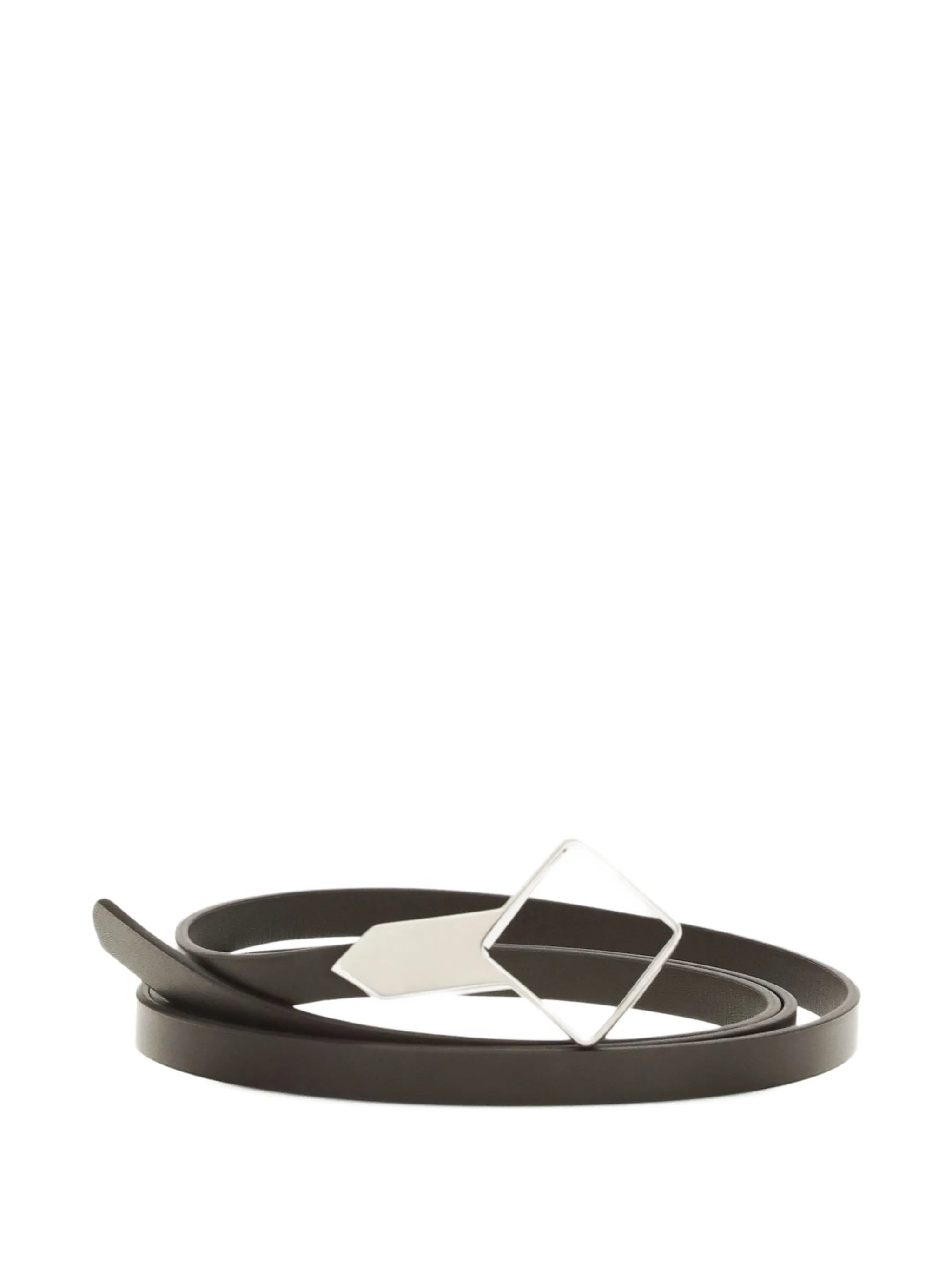 Rhombus leather belt