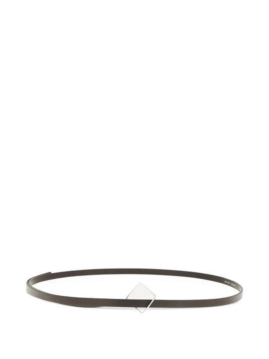 Rhombus leather belt