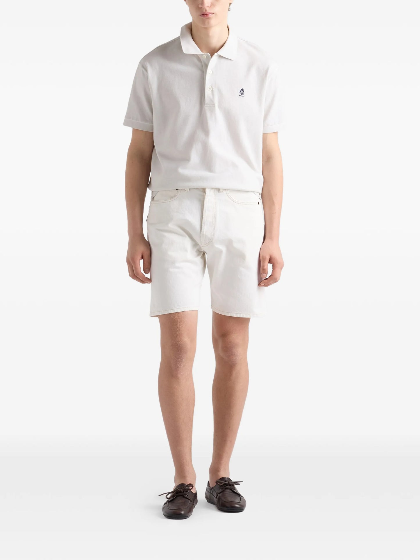 Garment-dyed cotton polo shirt