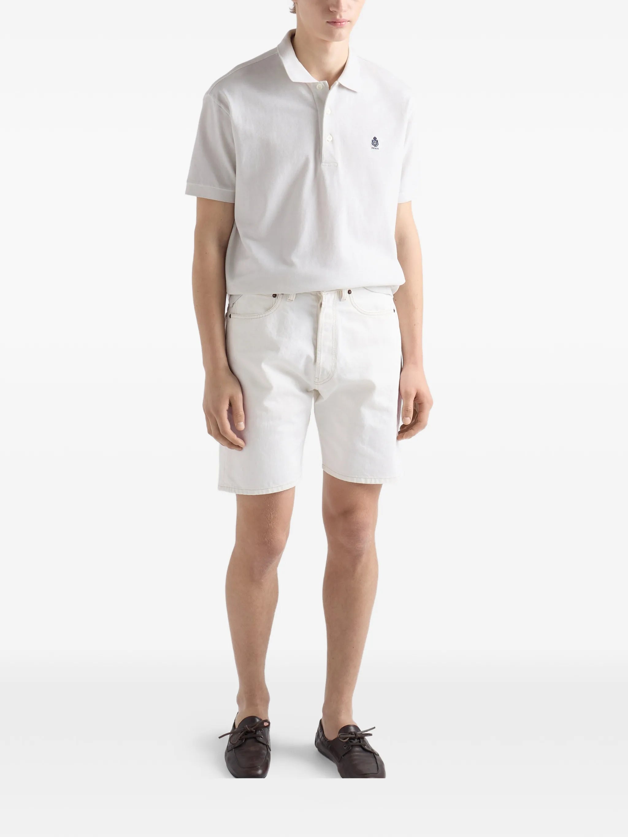 Garment-dyed cotton polo shirt