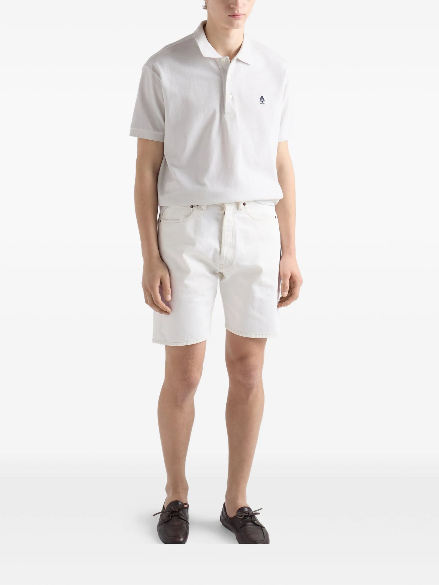 Garment-dyed cotton polo shirt