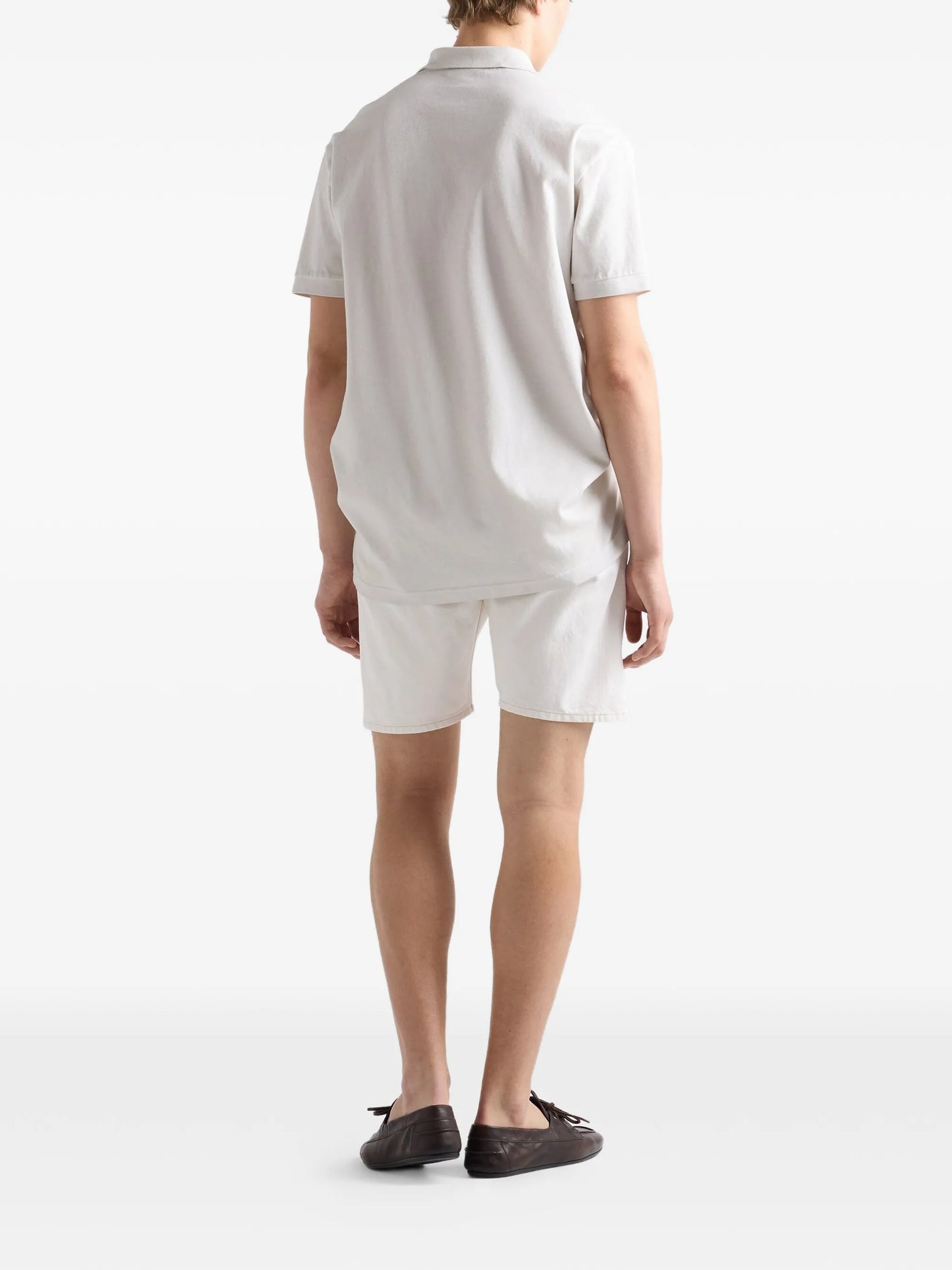 Garment-dyed cotton polo shirt