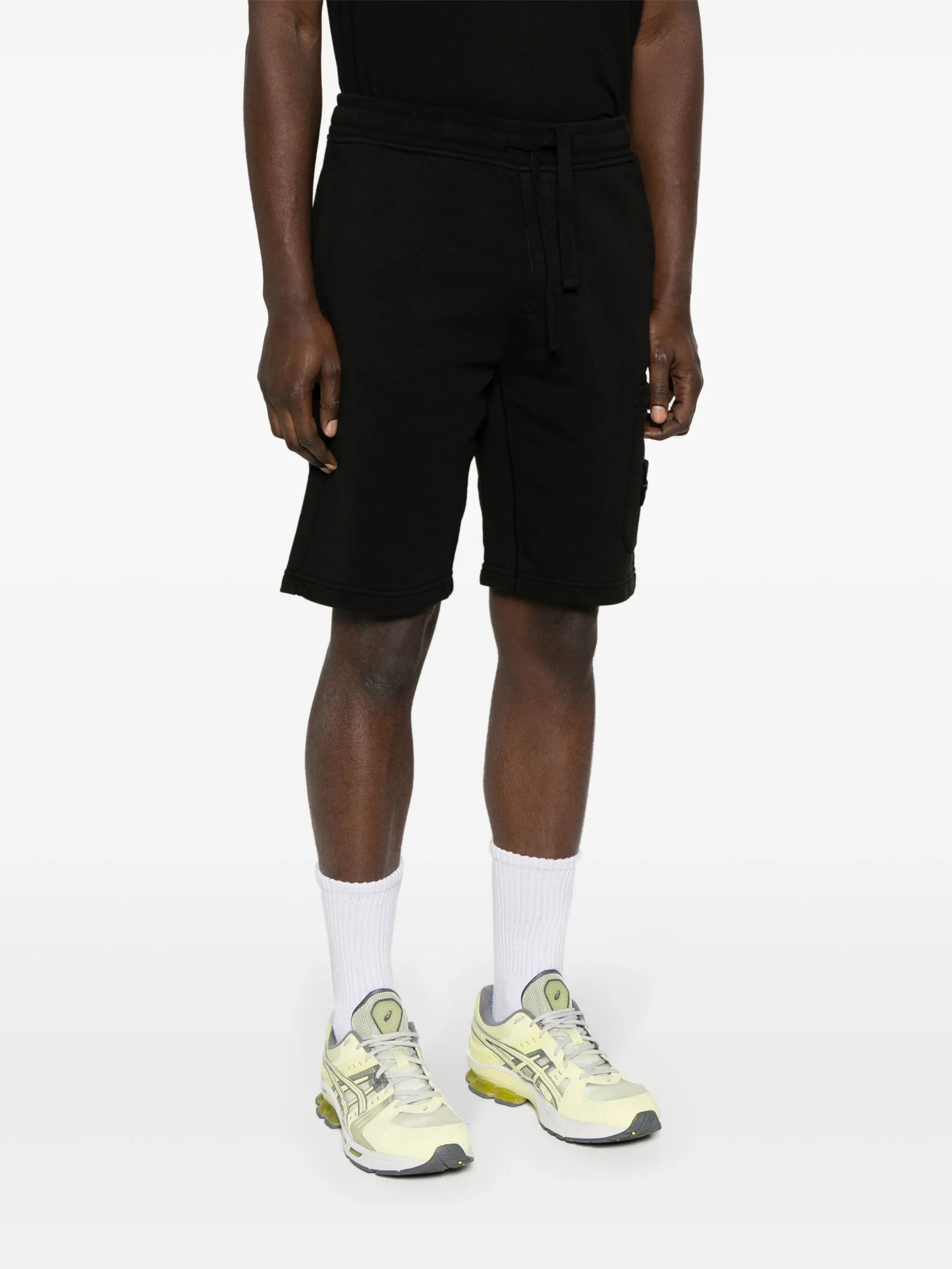 logo-patch track shorts