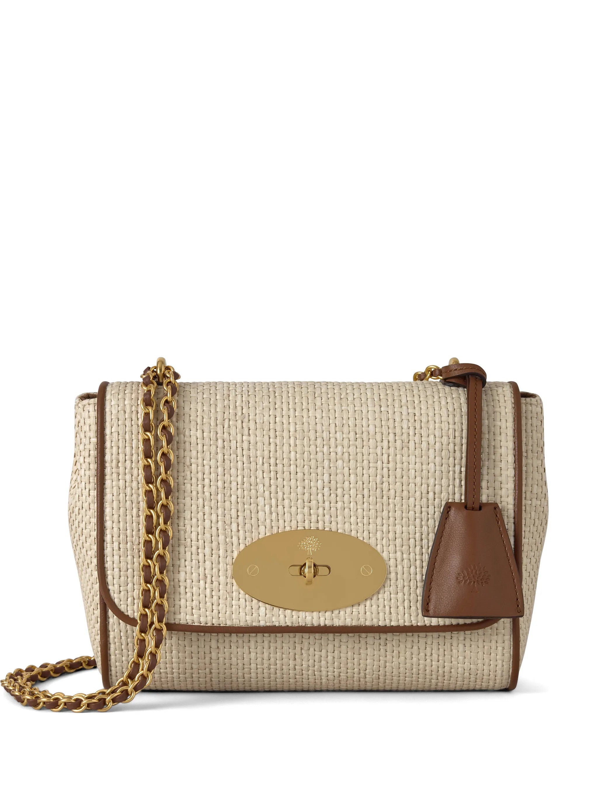 Lily raffia shoulder bag