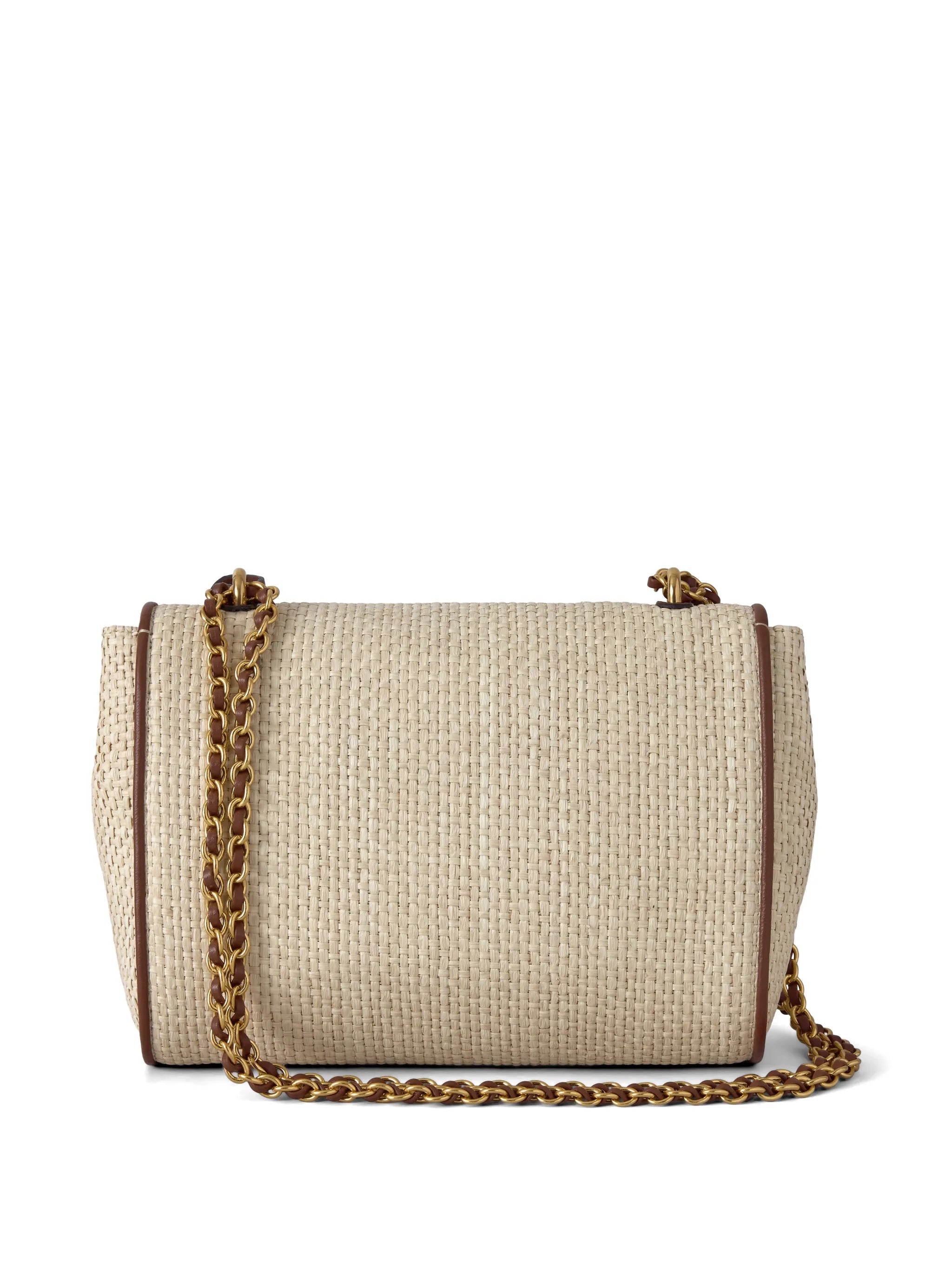Lily raffia shoulder bag