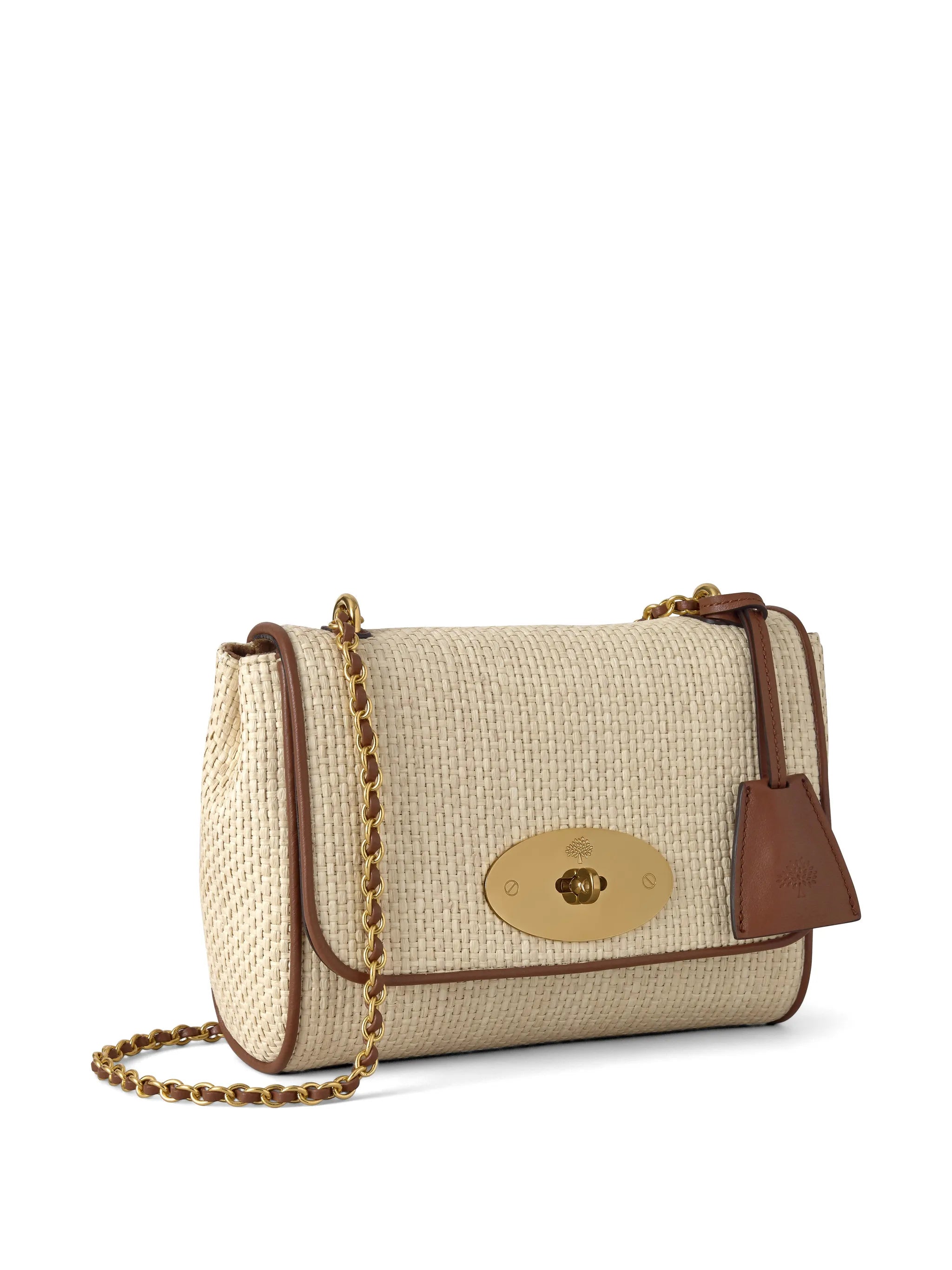 Lily raffia shoulder bag