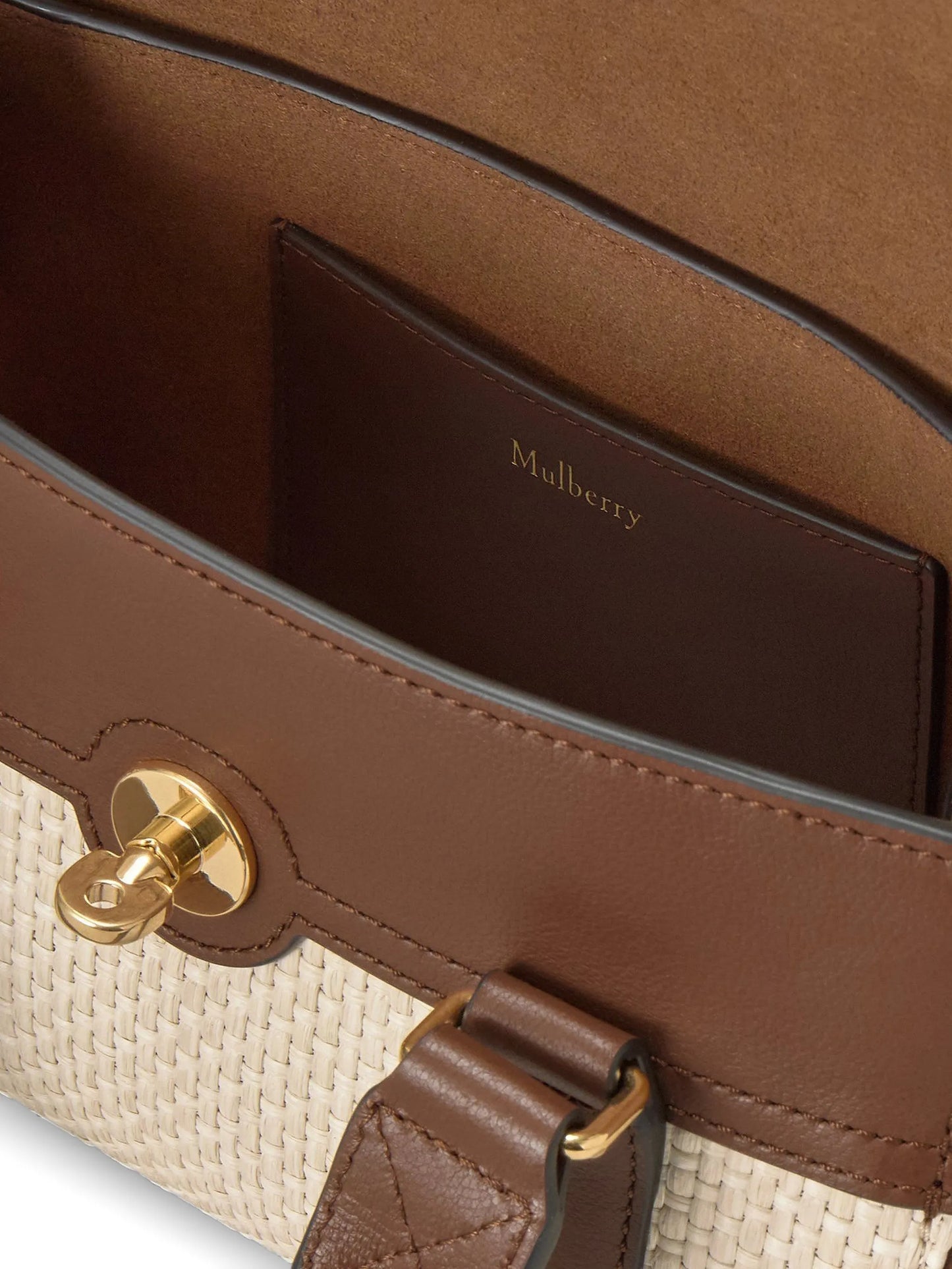 Mini Bayswater raffia crossbody bag