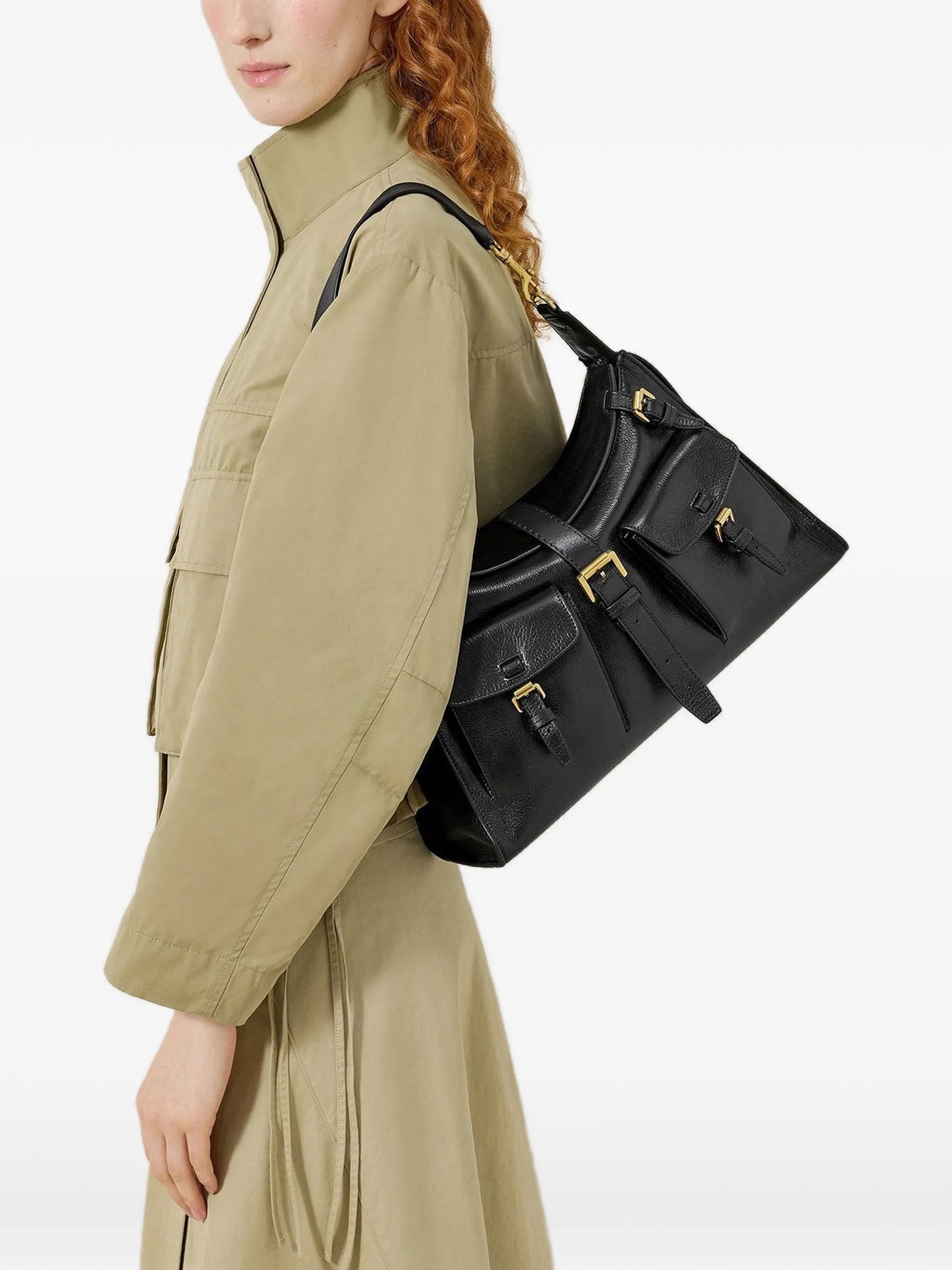 Roxanne buckle-detail shoulder bag