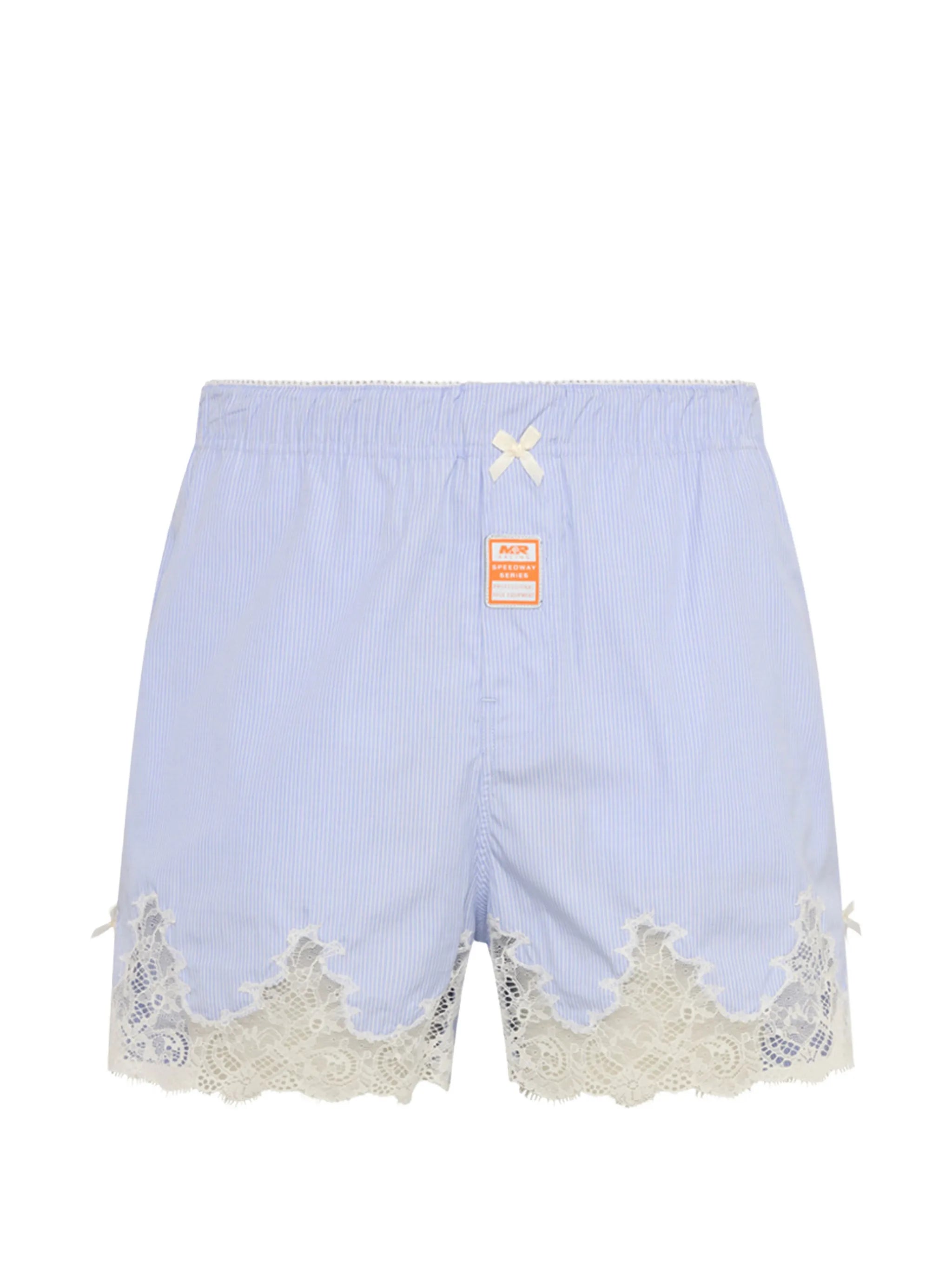 lace striped shorts