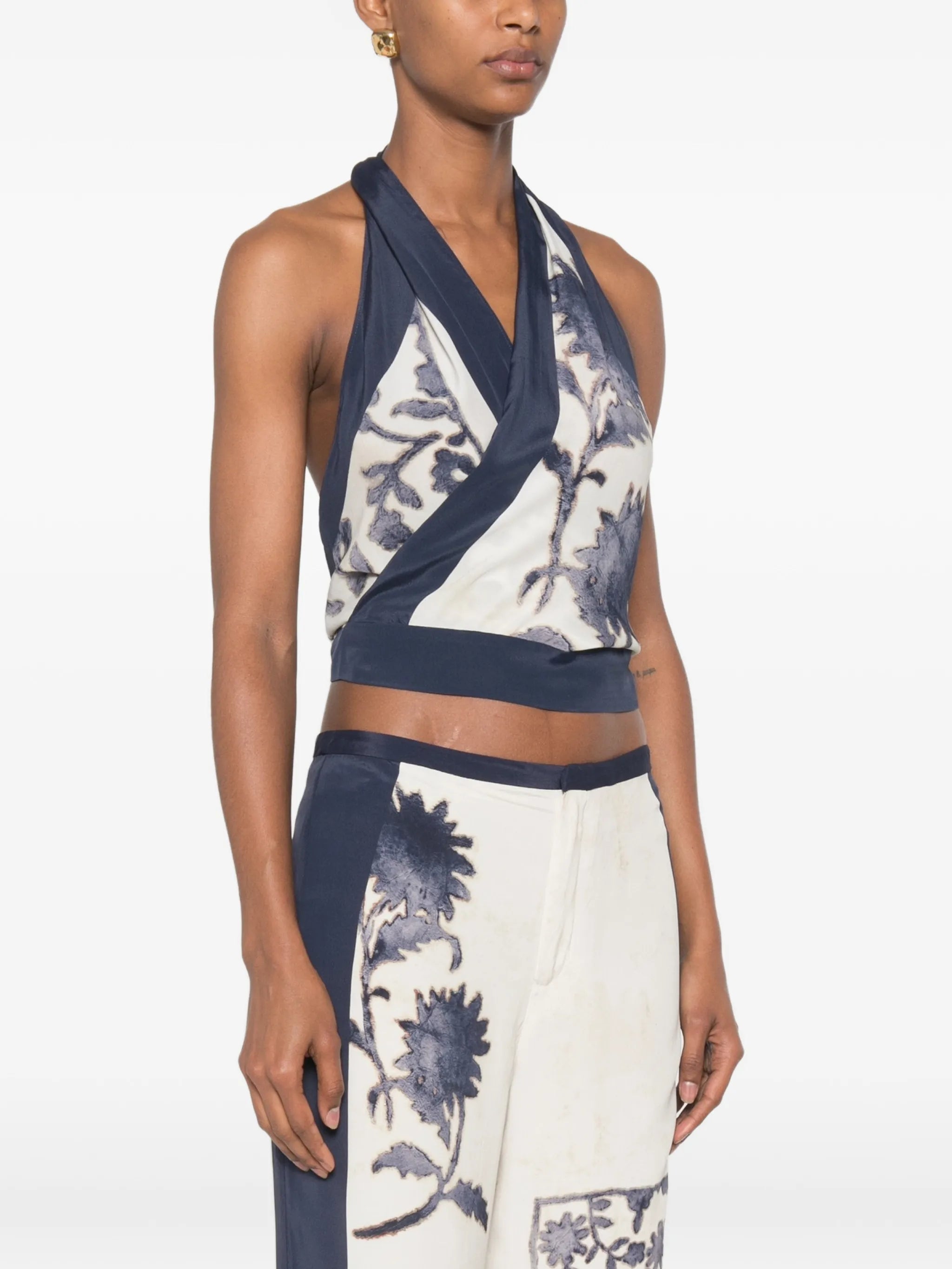 Phillipa floral-print halter-neck top