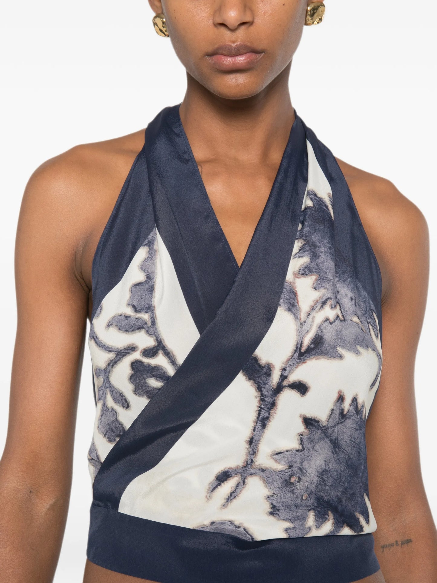 Phillipa floral-print halter-neck top