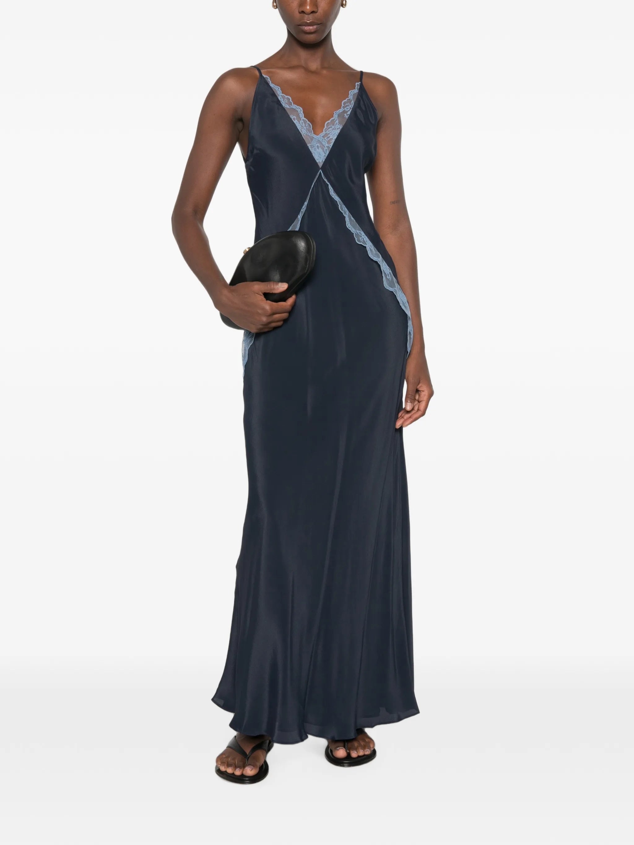 Elsie lace-trim maxi dress