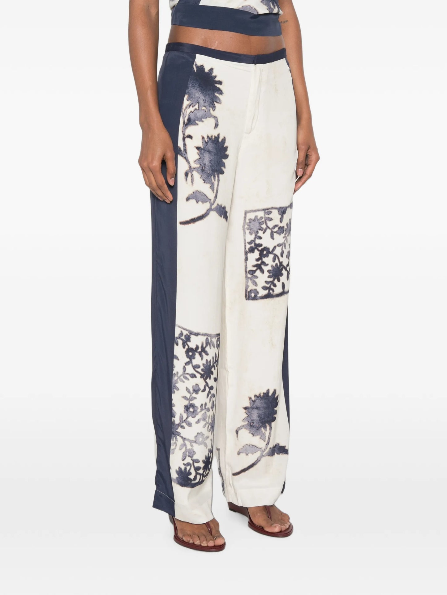 Philippa floral-print trousers