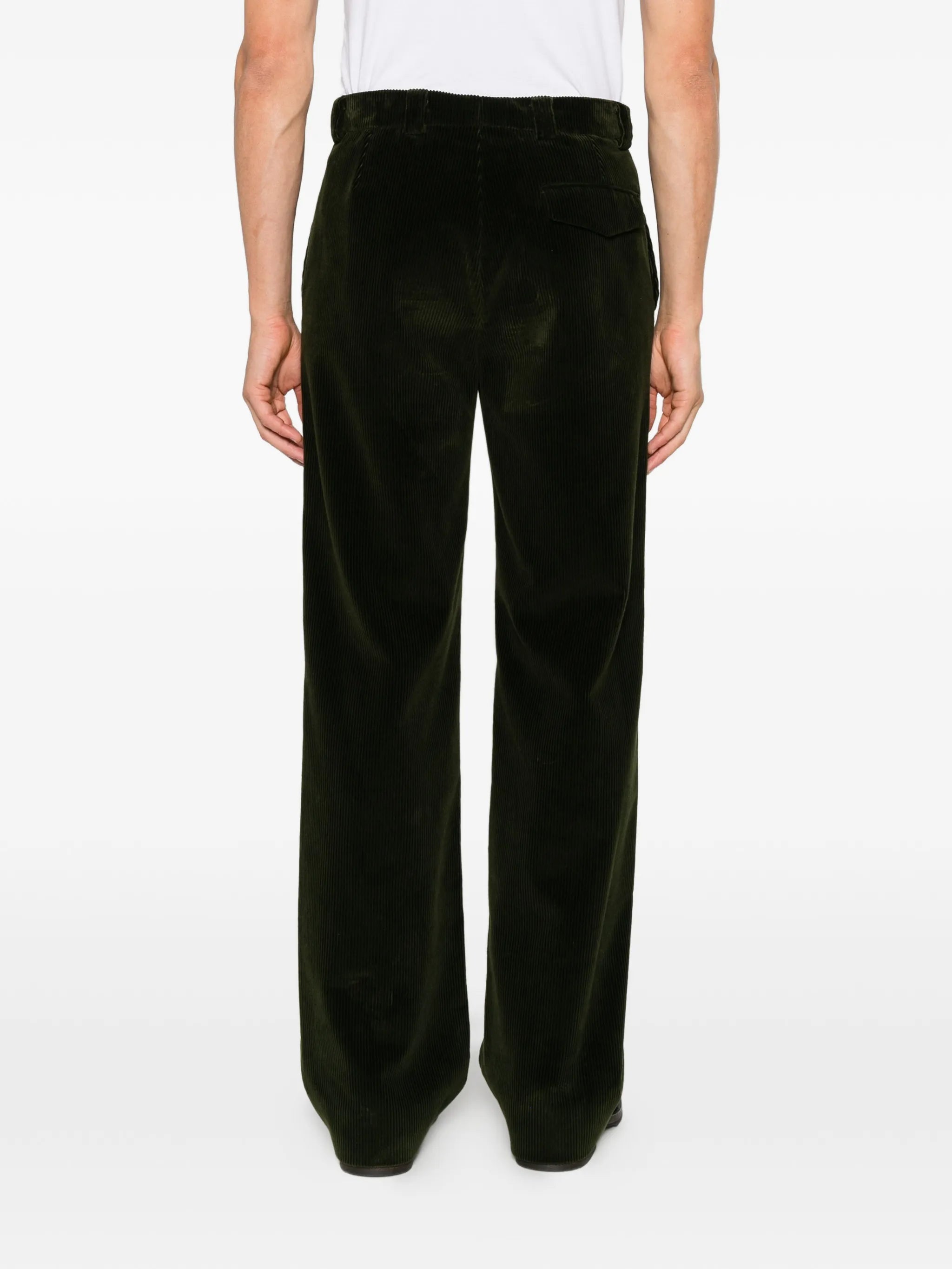 corduroy straight-leg trousers